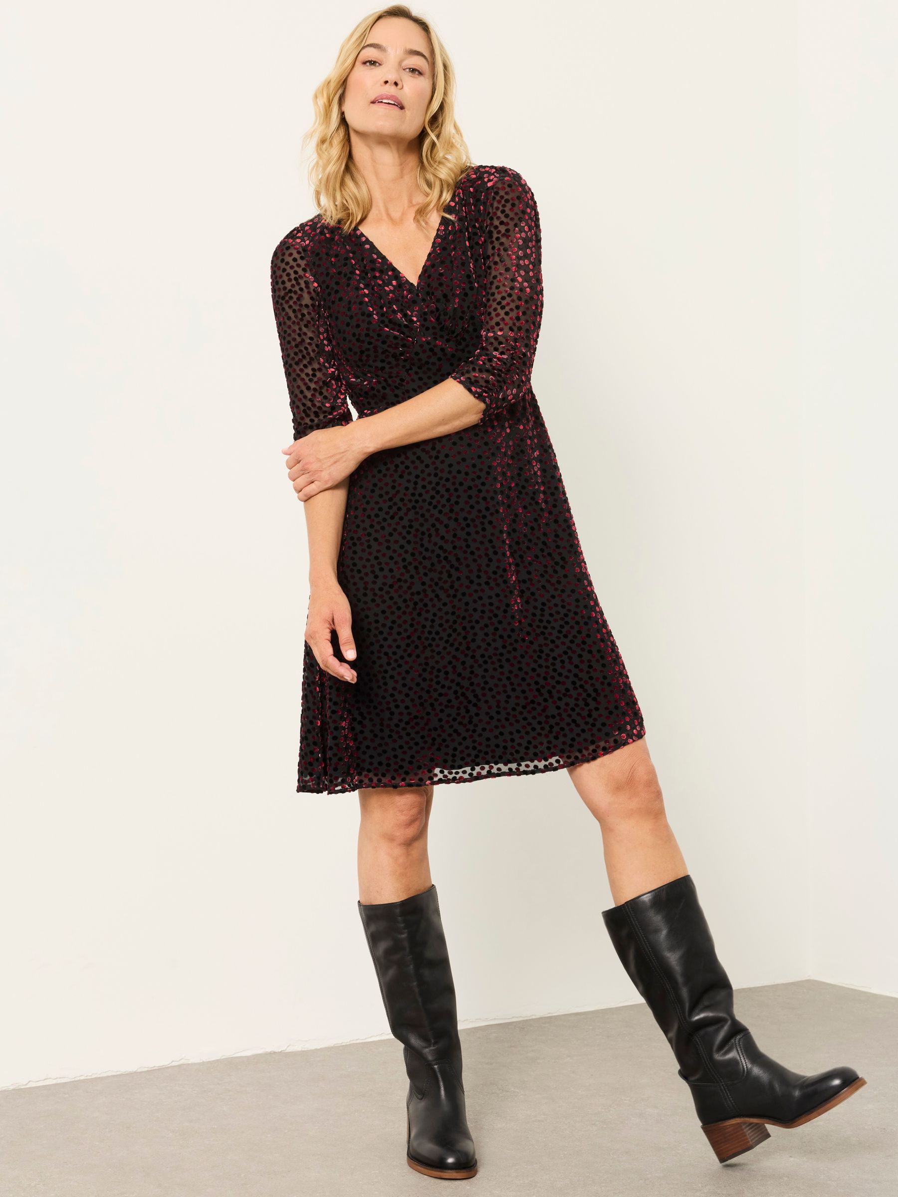 Anya Black Spot Dress - Image 1 of 6