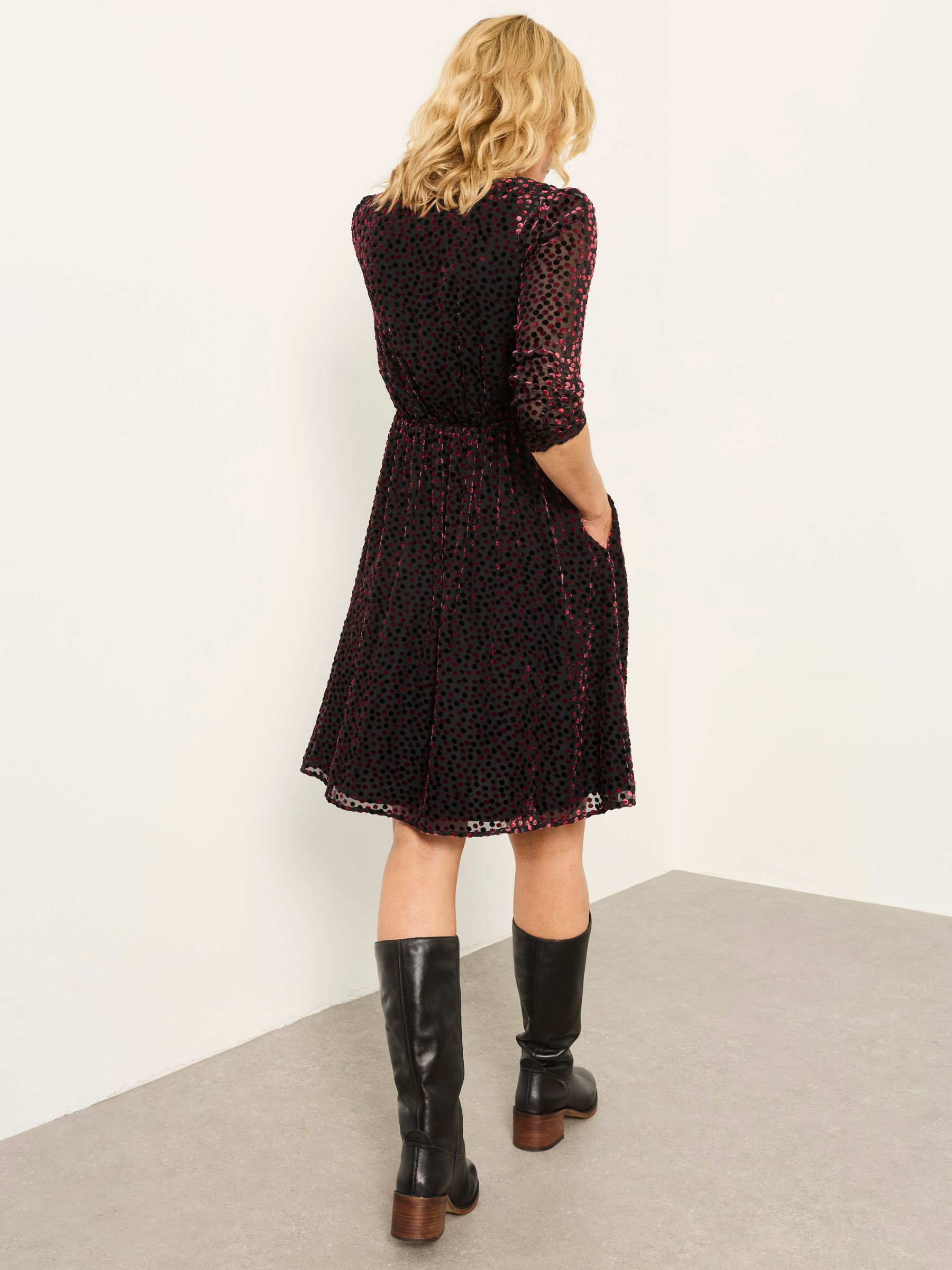 Anya Black Spot Dress - Image 2 of 6