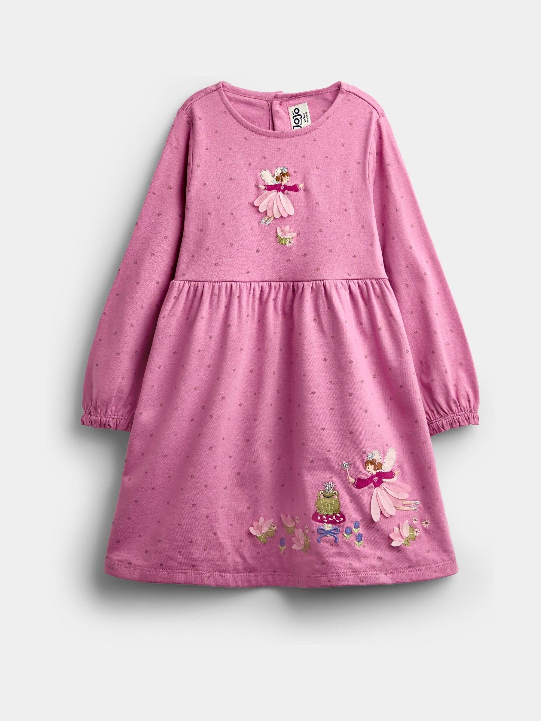 Dusky Pink Fairy Fairy And Frog Jersey Dress - Image 1 of 4 Dusky Pink Fairy Fairy And Frog Jersey Dress - Image 1 of 4