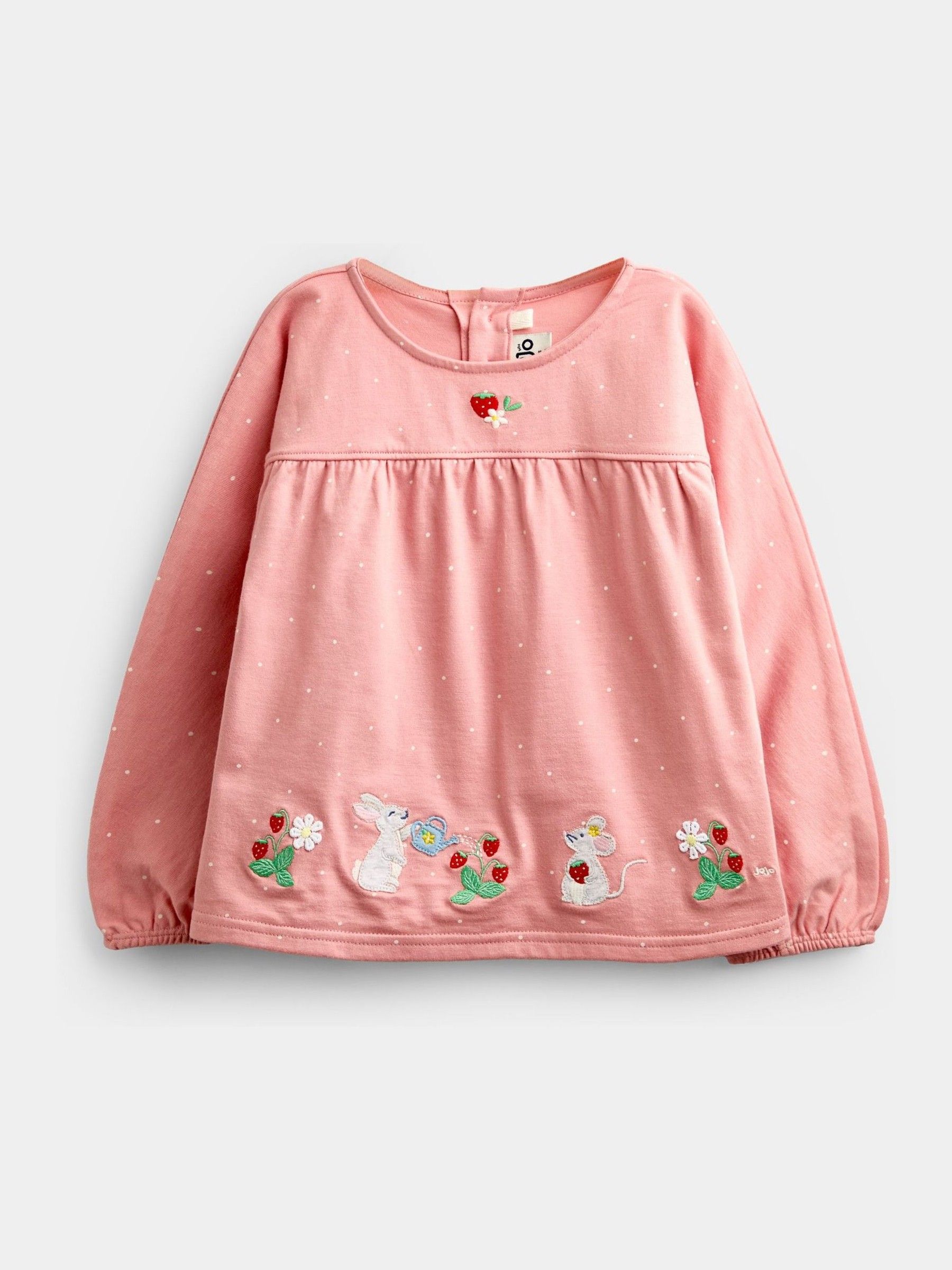 Pink Mouse & Strawberry Appliqué Tunic & Legging Set - Image 2 of 7