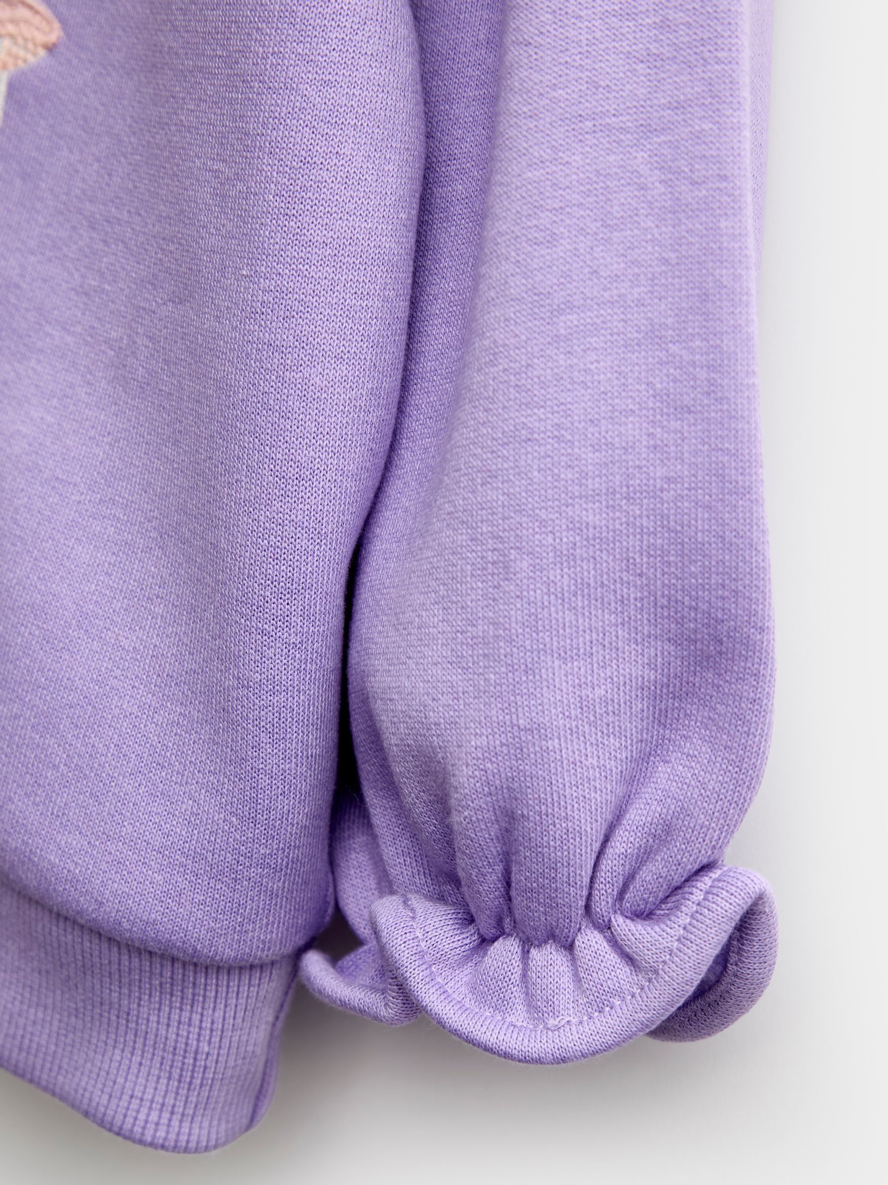 Purple Dino Patchwork Appliqué Sweatshirt - Image 3 of 4