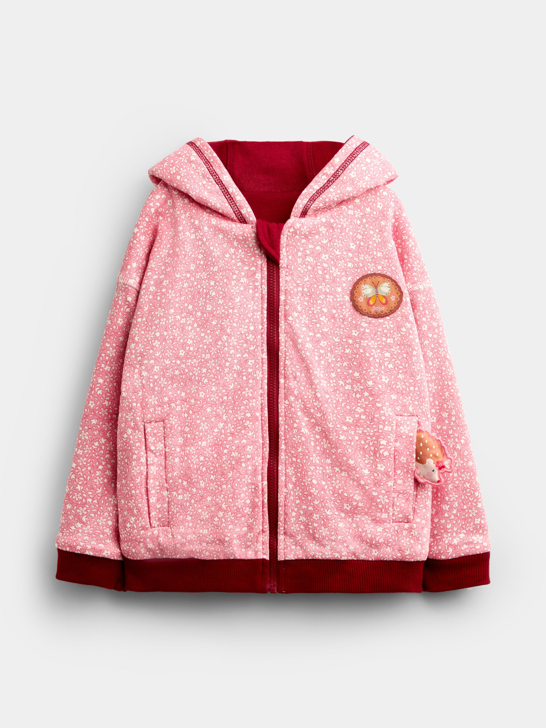 Burgundy Red Woodland Reversible Hoodie - Image 2 of 8