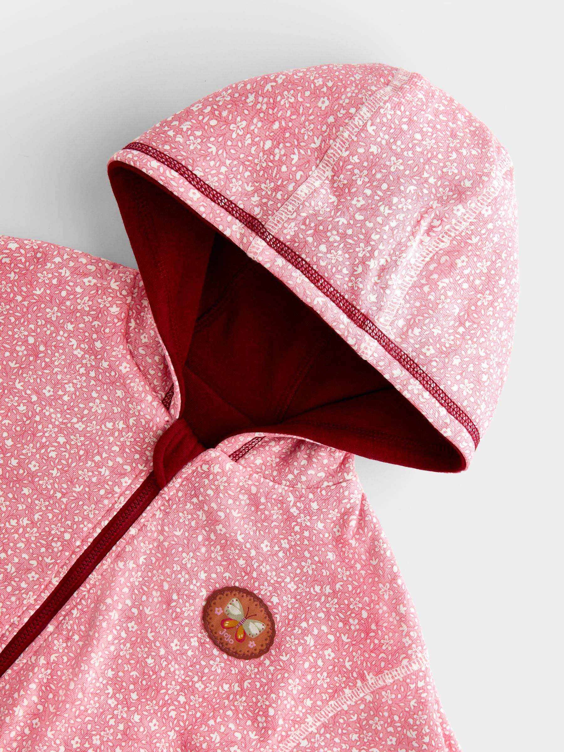 Burgundy Red Woodland Reversible Hoodie - Image 6 of 8