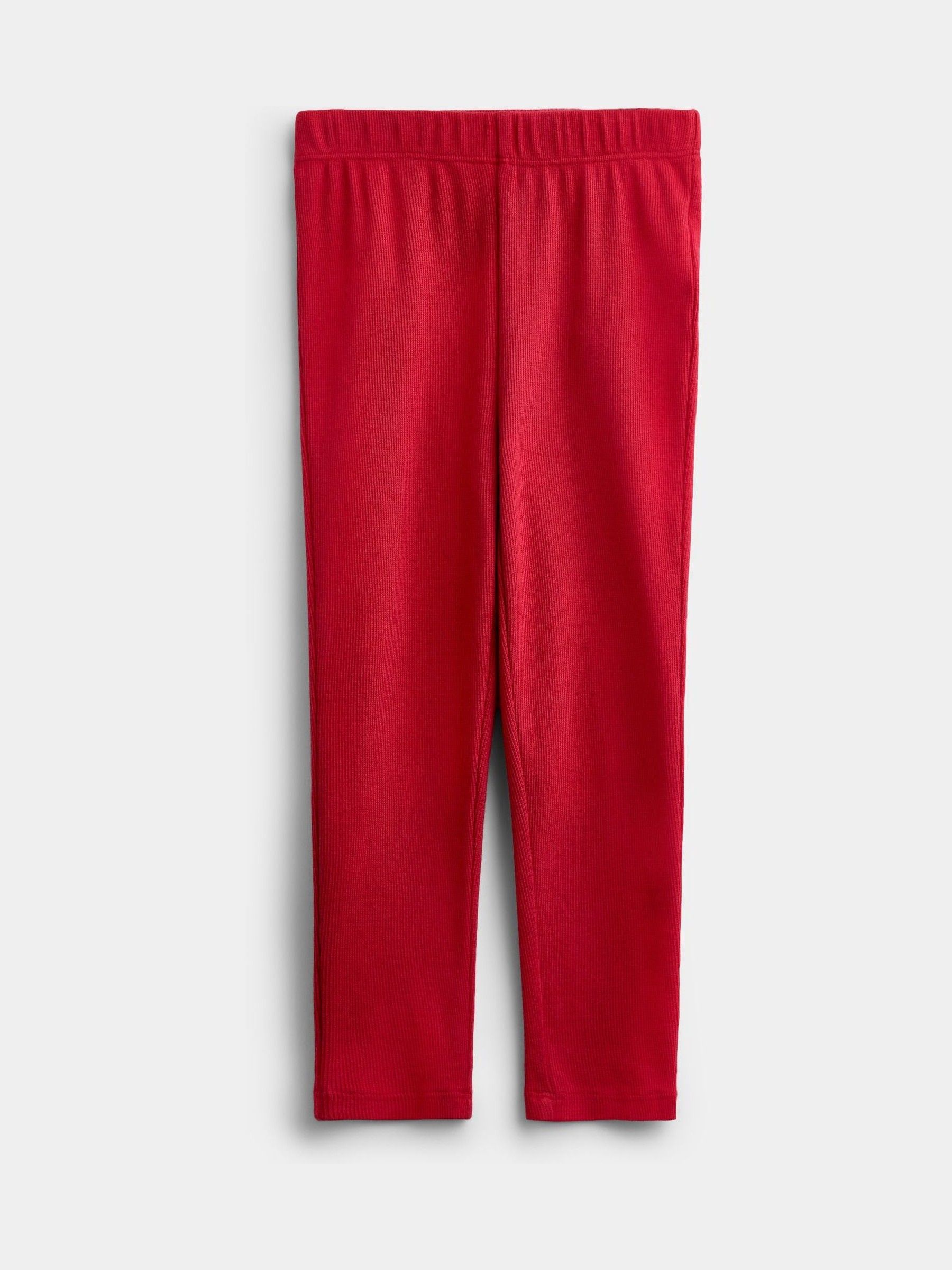 Burgundy Red Floral Frill Top & Rib Legging Set - Image 4 of 7