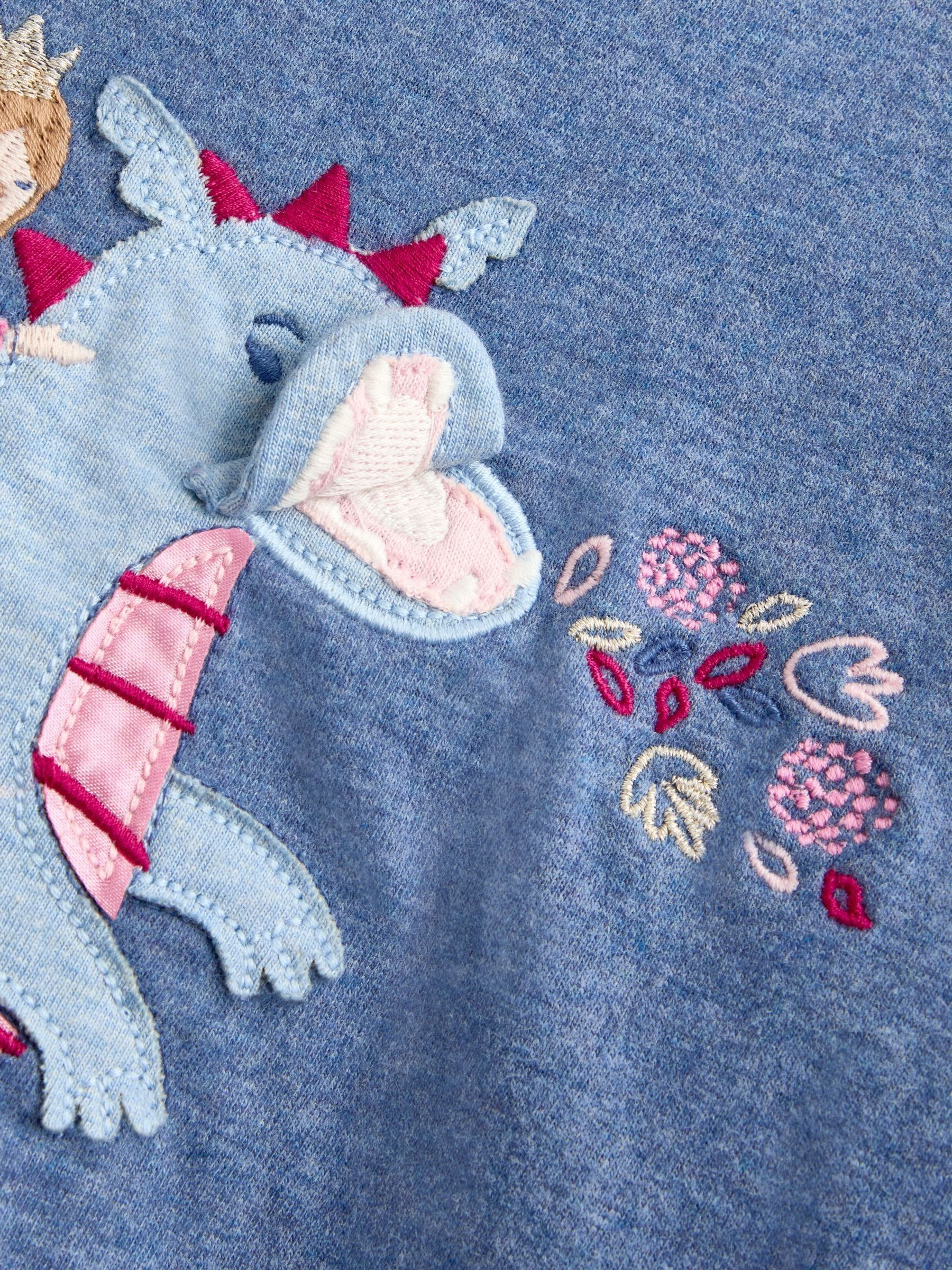 Blue Dragon Appliqué Long  Sleeve Top - Image 4 of 4