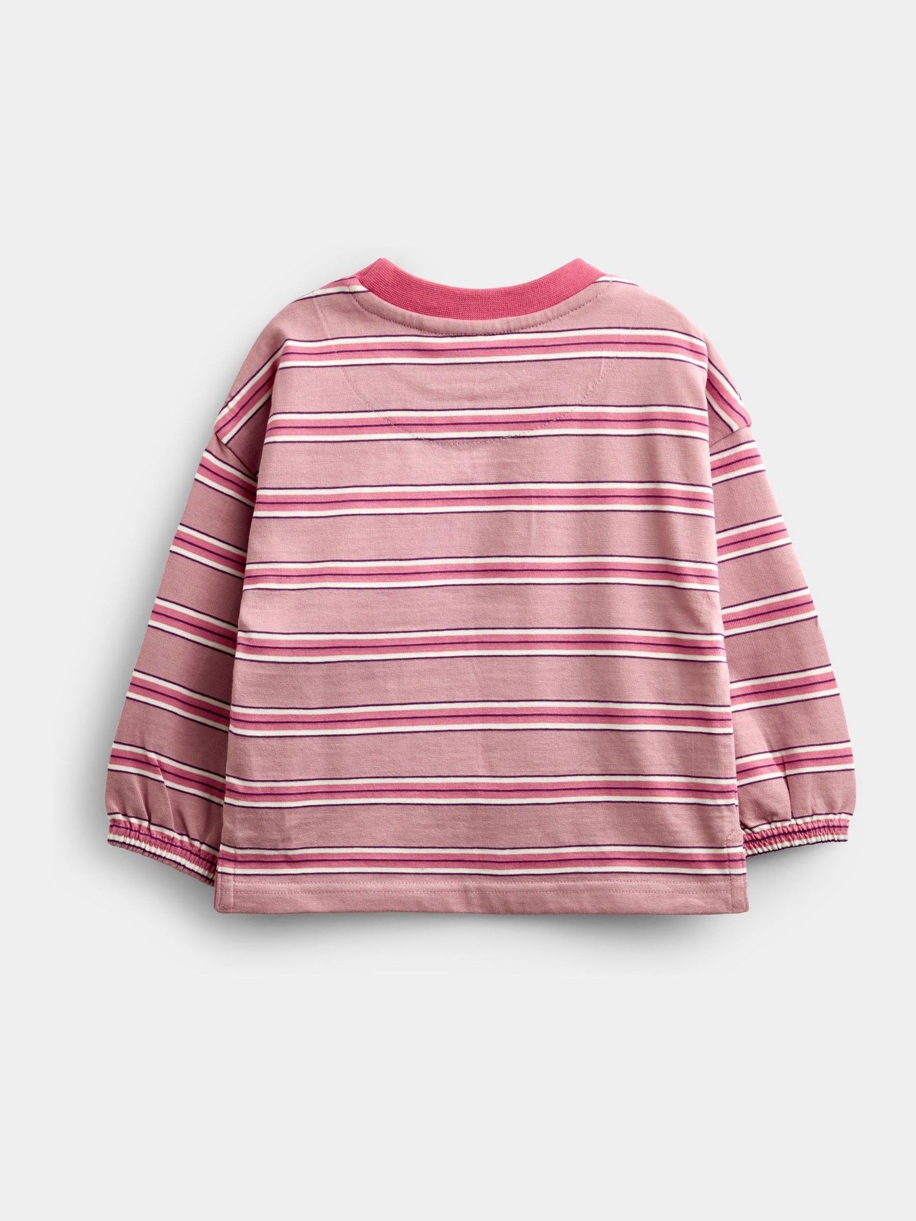 Pink Stripe Dino Appliqué Top - Image 2 of 4
