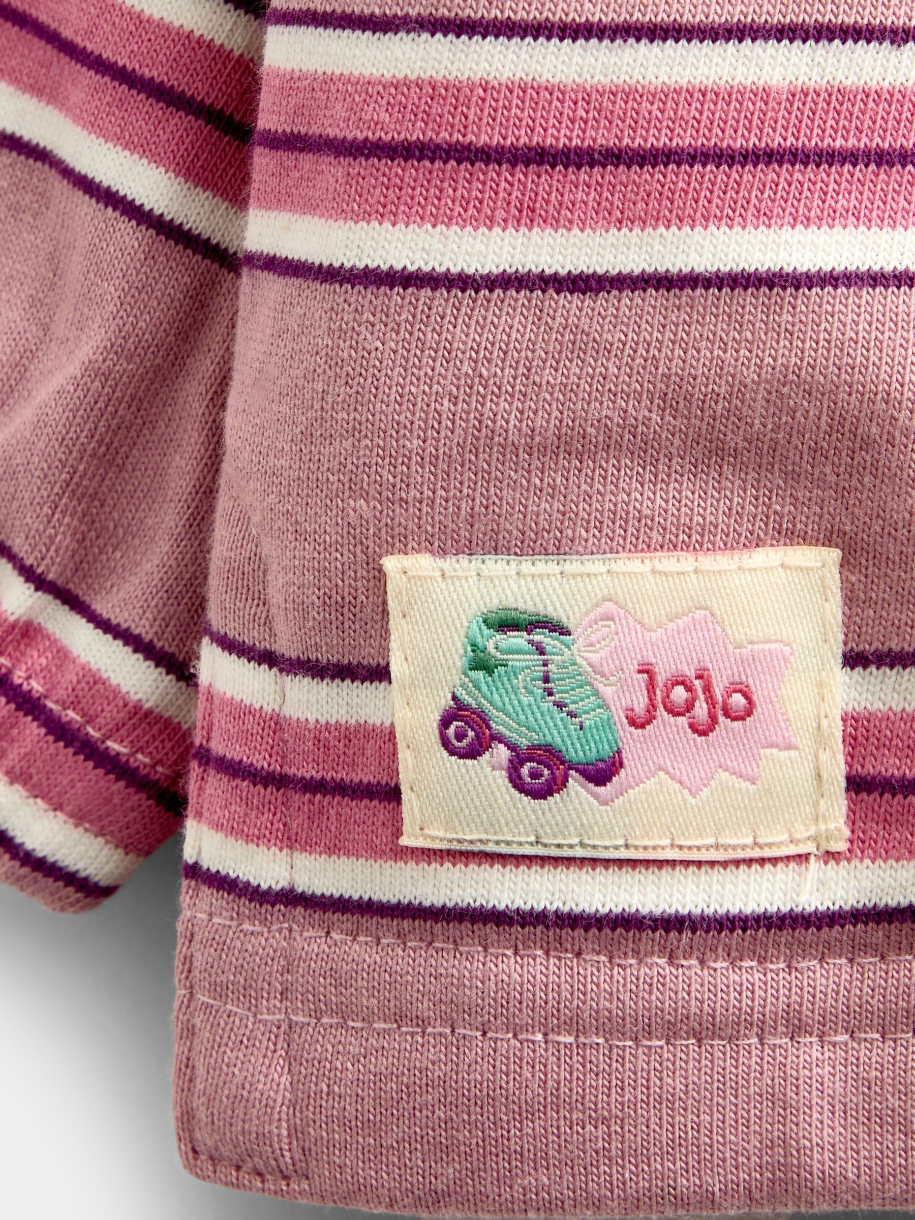 Pink Stripe Dino Appliqué Top - Image 3 of 4