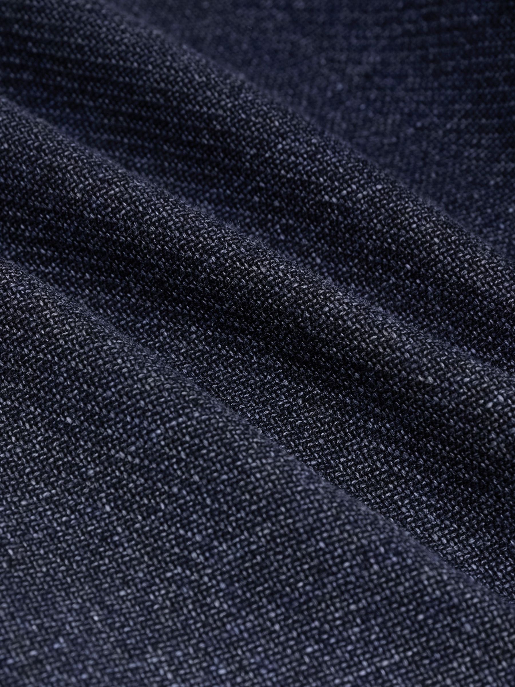 Cotton Hopsack Single-Breasted Blazer Tailored-Fit in Denim Blue - Image 11 of 11