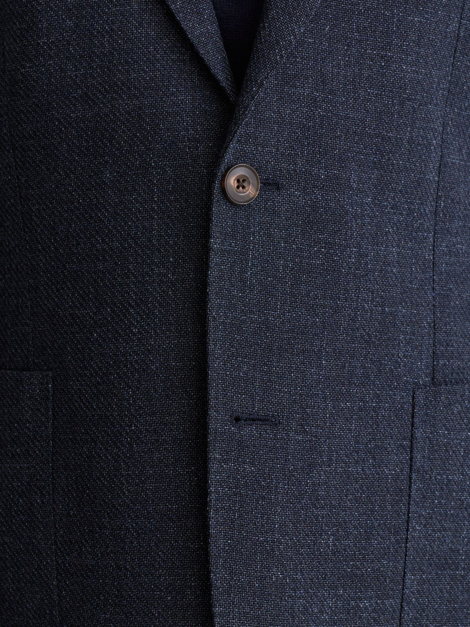 Cotton Hopsack Single-Breasted Blazer Tailored-Fit in Denim Blue - Image 3 of 11