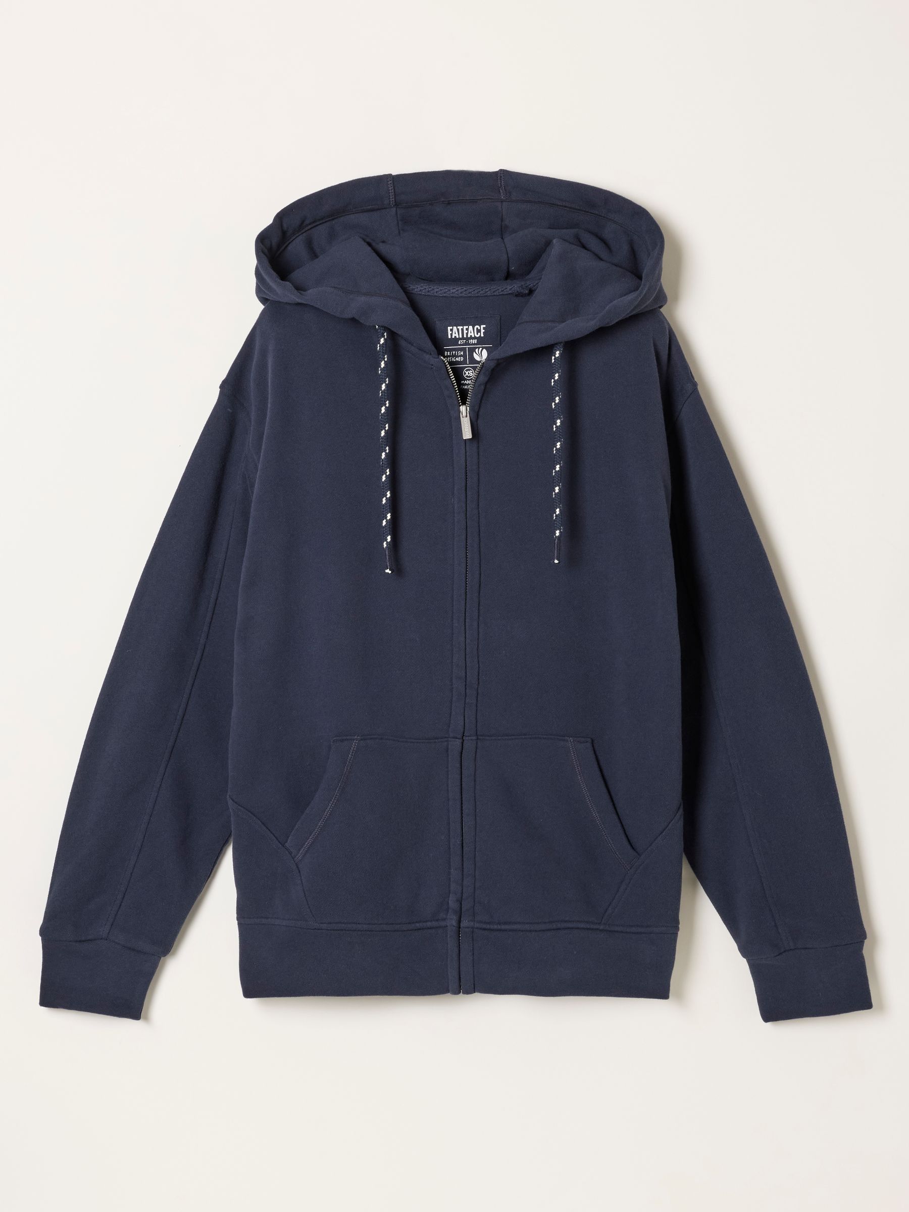 Fern Navy Zip Through Hoodie - Image 7 of 7