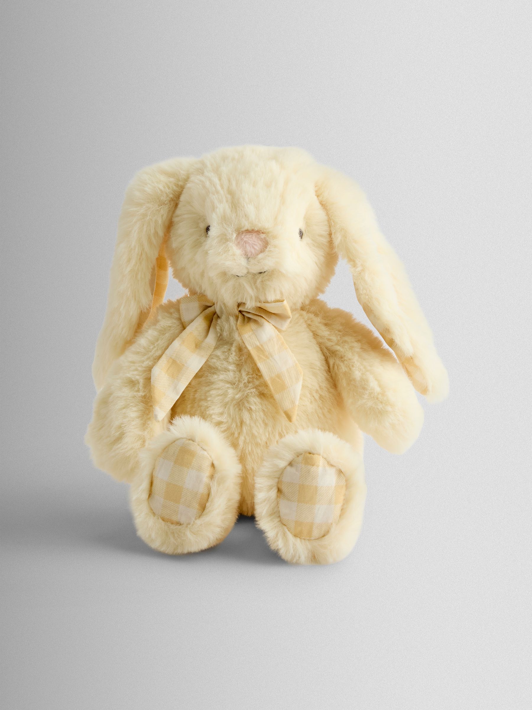 Personalised Gingham Bobbie Bunny Soft Toy Plushie Small - Image 1 of 4