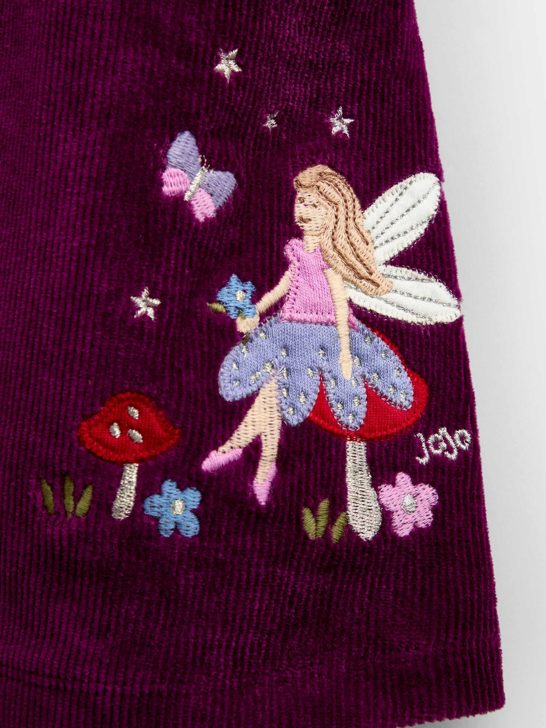 Purple Fairy Embroidered Velour Pinny Set - Image 7 of 7