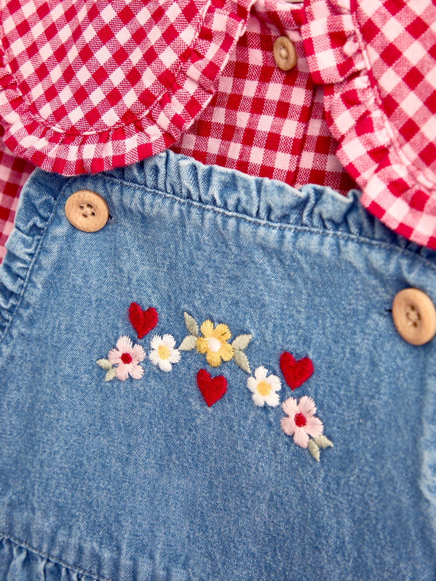 Chambray Blue Shirt & Heart Pocket Dress Set - Image 7 of 8