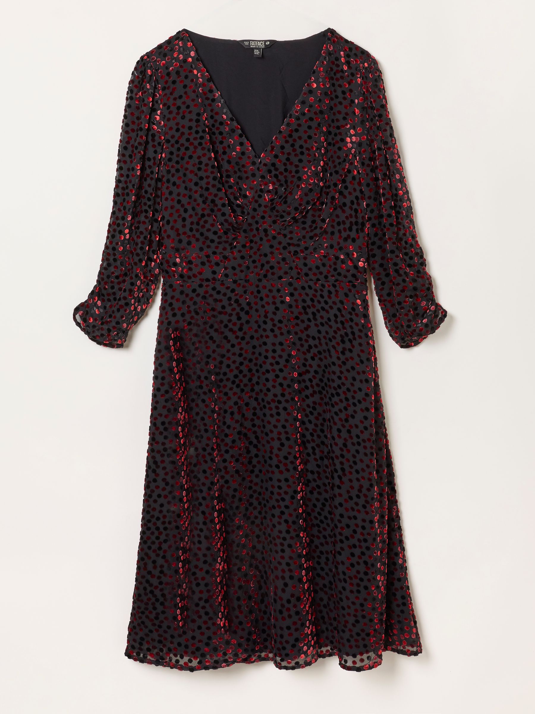 Anya Black Petite Spot Dress - Image 6 of 6