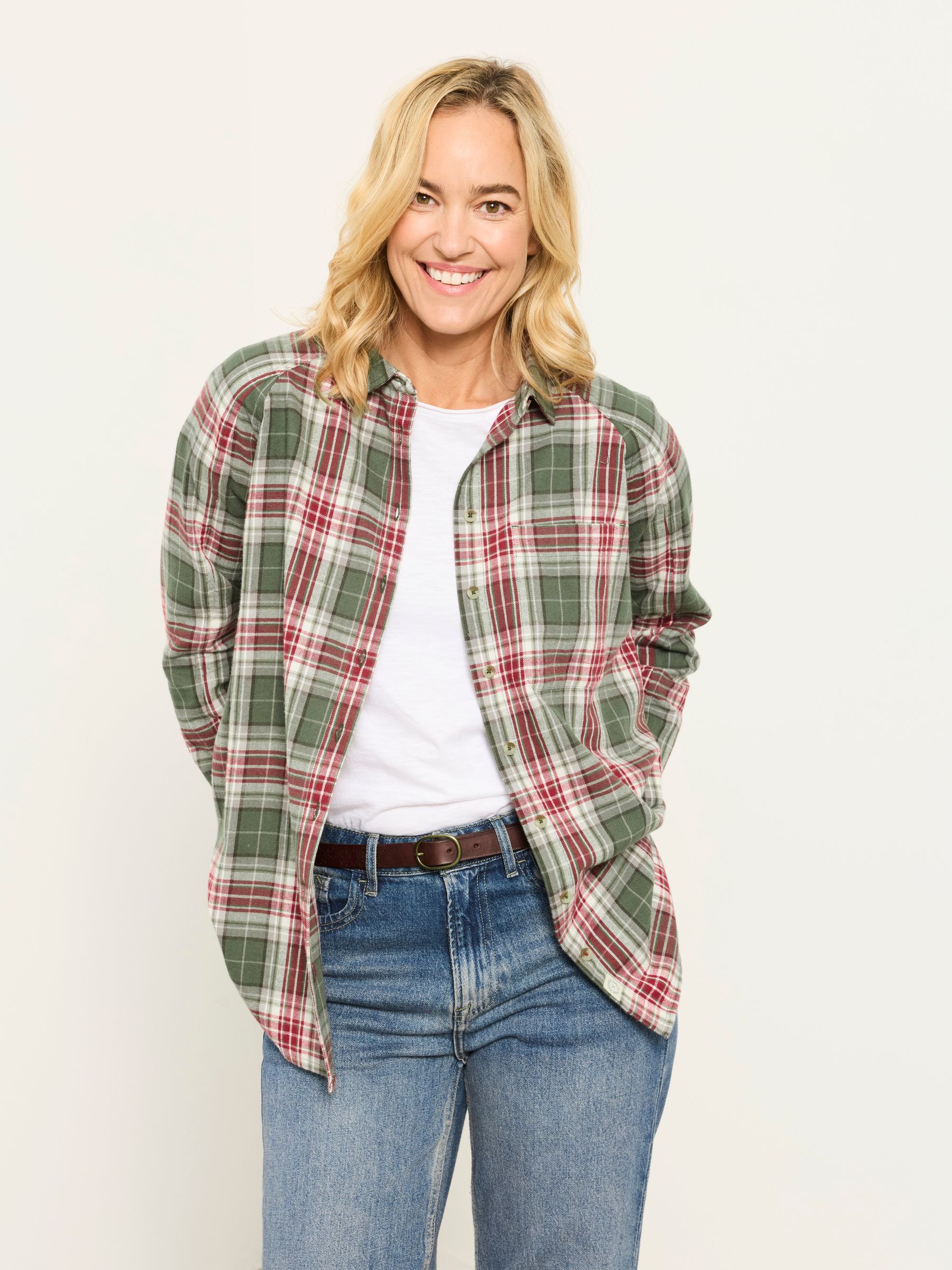 Bessie Green Petite Check Shirt - Image 1 of 6 Bessie Green Petite Check Shirt - Image 1 of 6