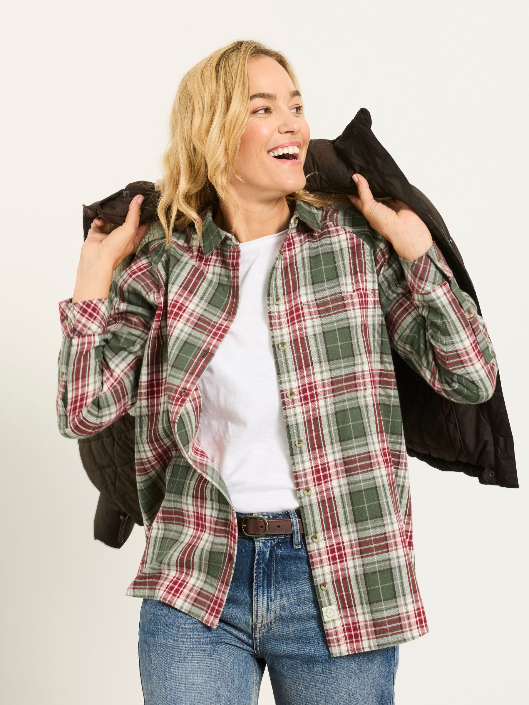 Bessie Green Petite Check Shirt - Image 5 of 6