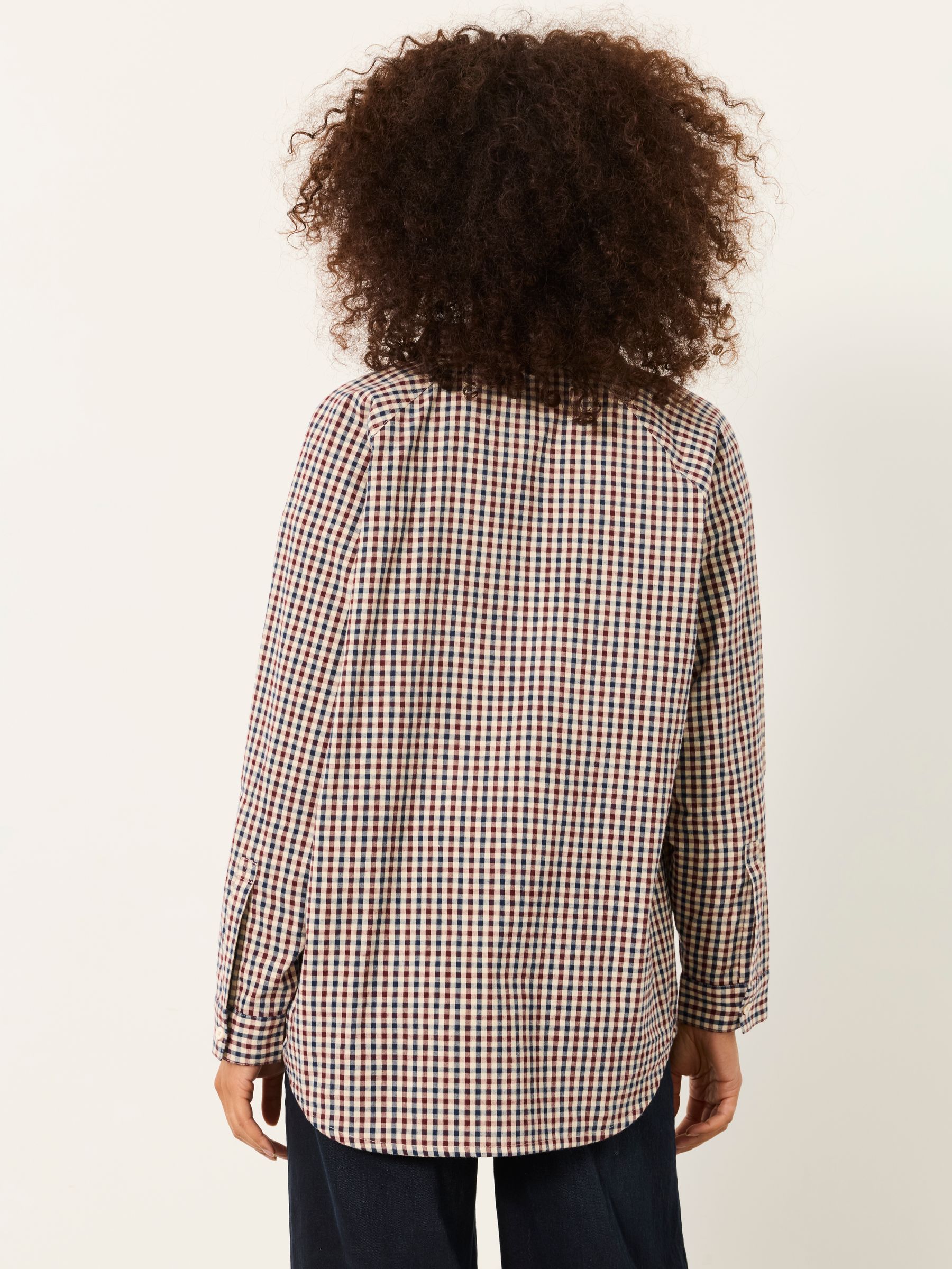 Bessie Cream Petite Check Shirt - Image 2 of 5