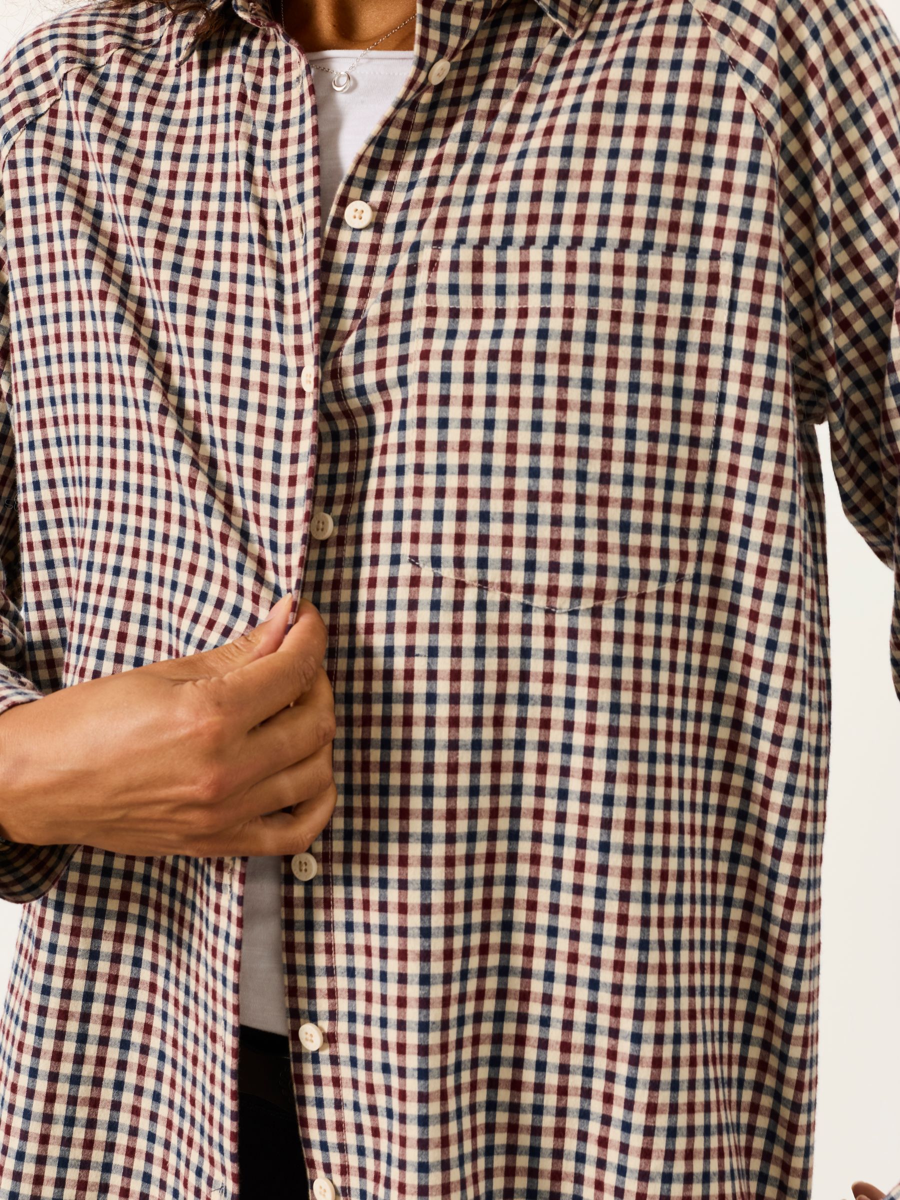 Bessie Cream Petite Check Shirt - Image 3 of 5