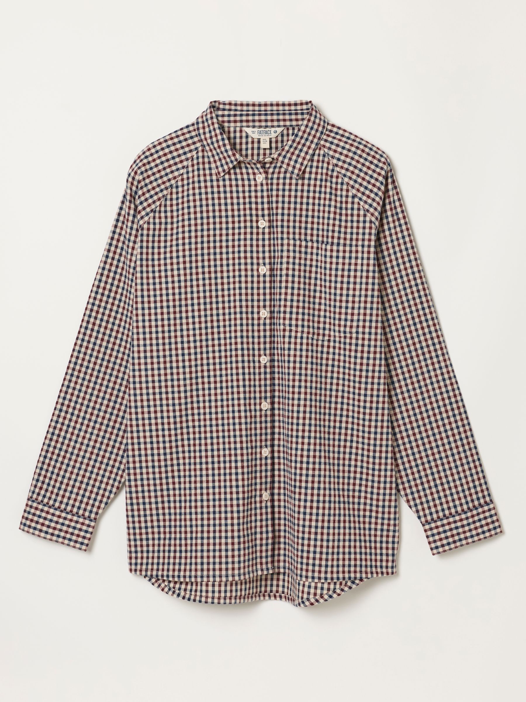 Bessie Cream Petite Check Shirt - Image 5 of 5 Bessie Cream Petite Check Shirt - Image 5 of 5