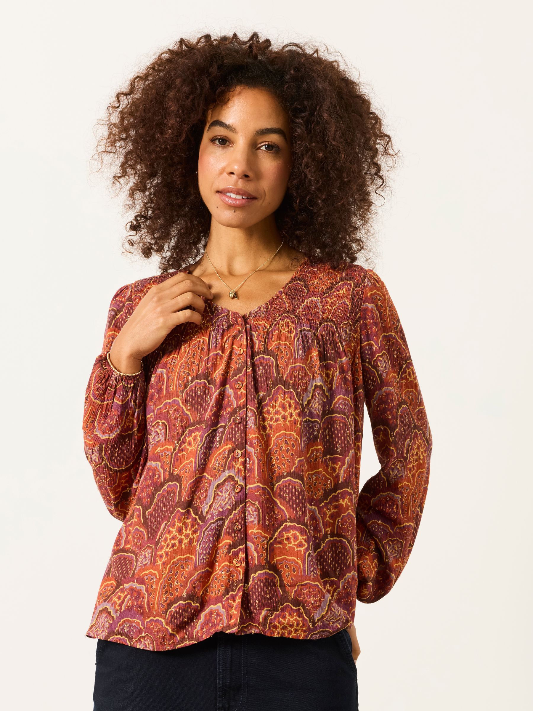 Nessie Purple Mountains Petite Blouse - Image 1 of 5