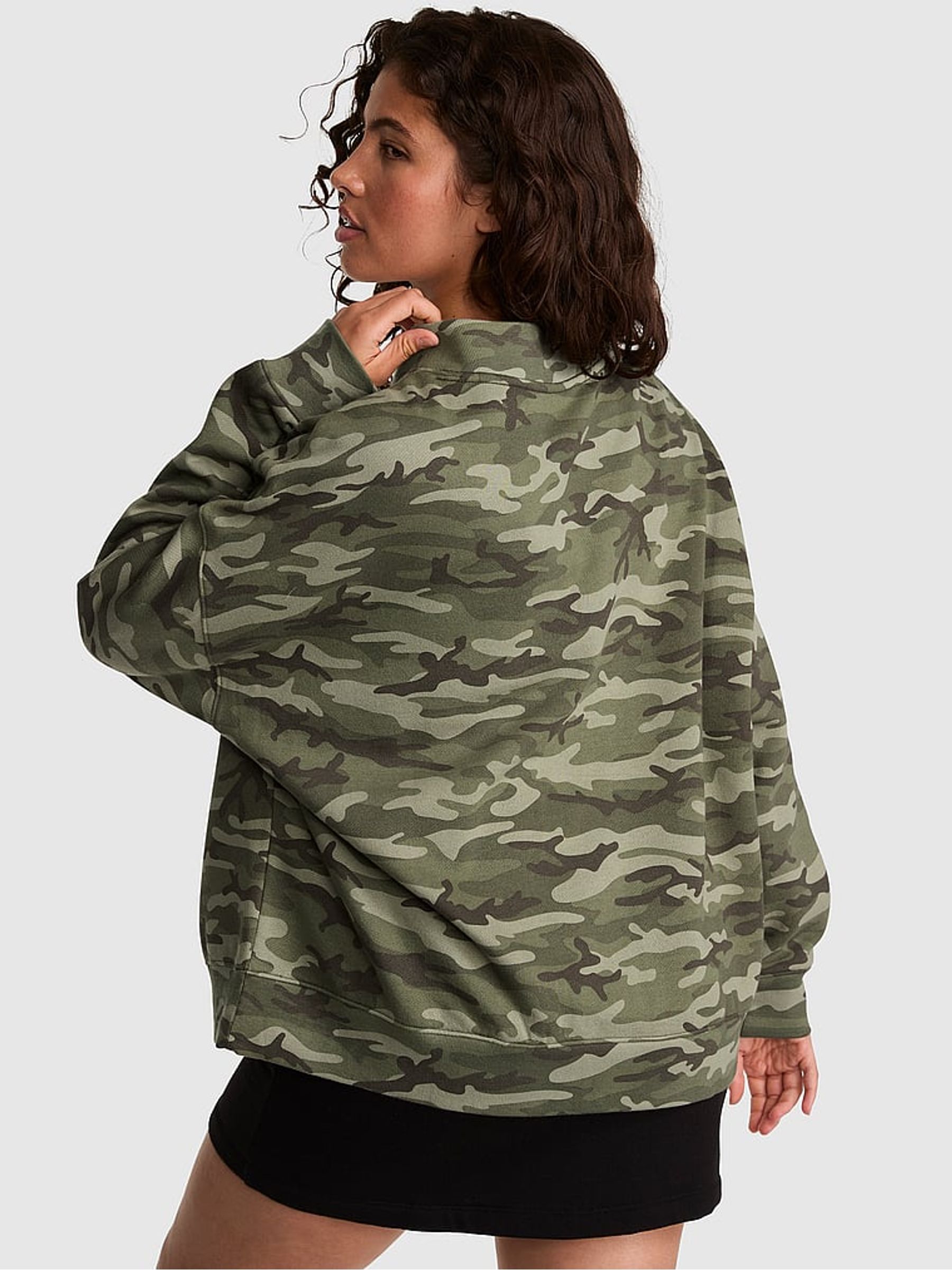 Green Camo Mock Neck Sweatshirt - Image 2 of 3