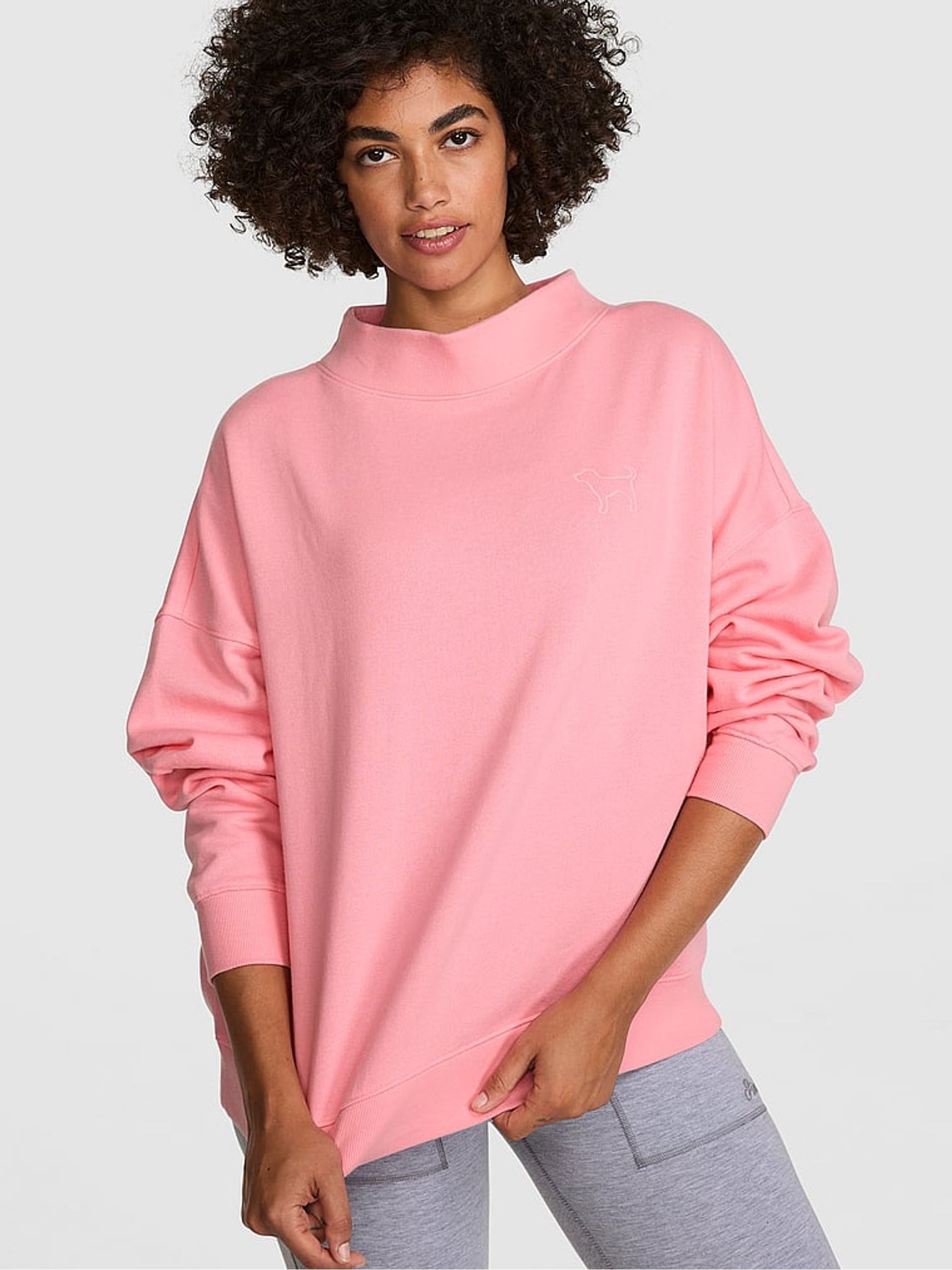 Pink Sky Mock Neck Sweatshirt - Image 1 of 2 Pink Sky Mock Neck Sweatshirt - Image 1 of 2