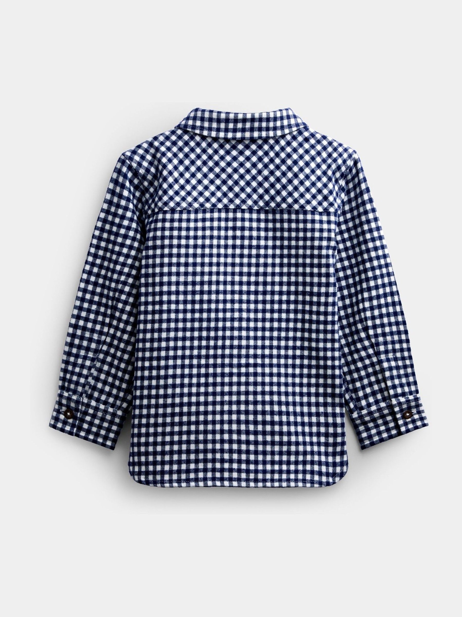Navy Blue Gingham Long Sleeve Shirt - Image 2 of 4