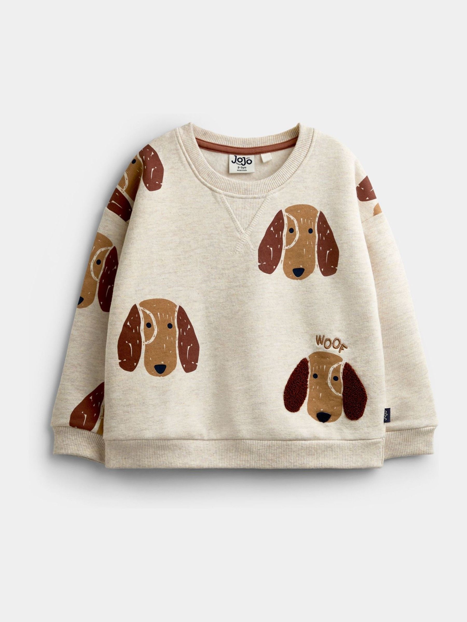Brown Dog Print Sweatshirt & Cargo Jogger Set - Image 2 of 7