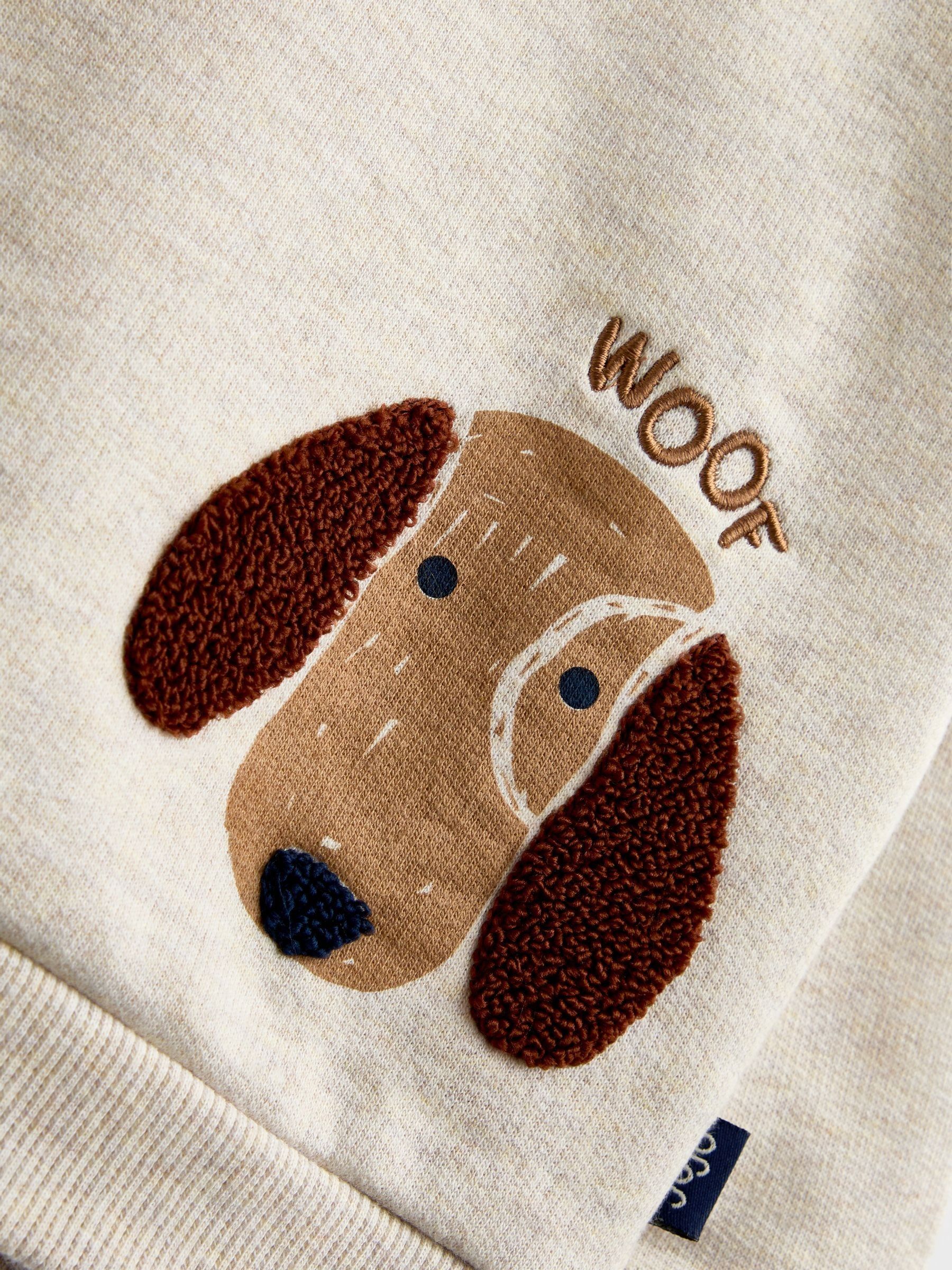 Brown Dog Print Sweatshirt & Cargo Jogger Set - Image 6 of 7