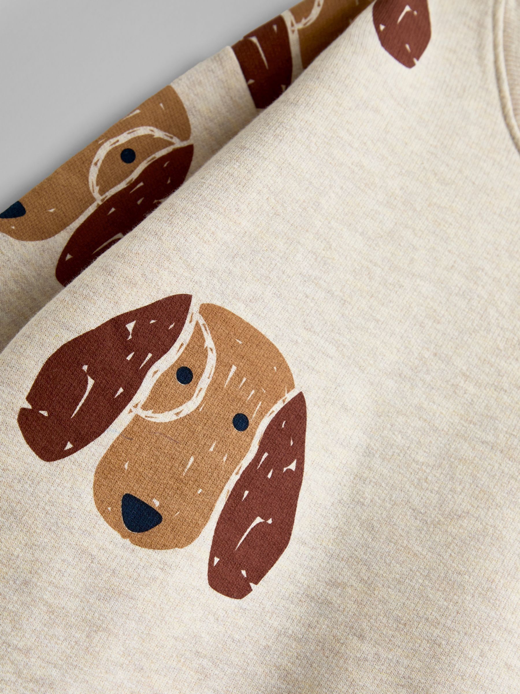 Brown Dog Print Sweatshirt & Cargo Jogger Set - Image 7 of 7
