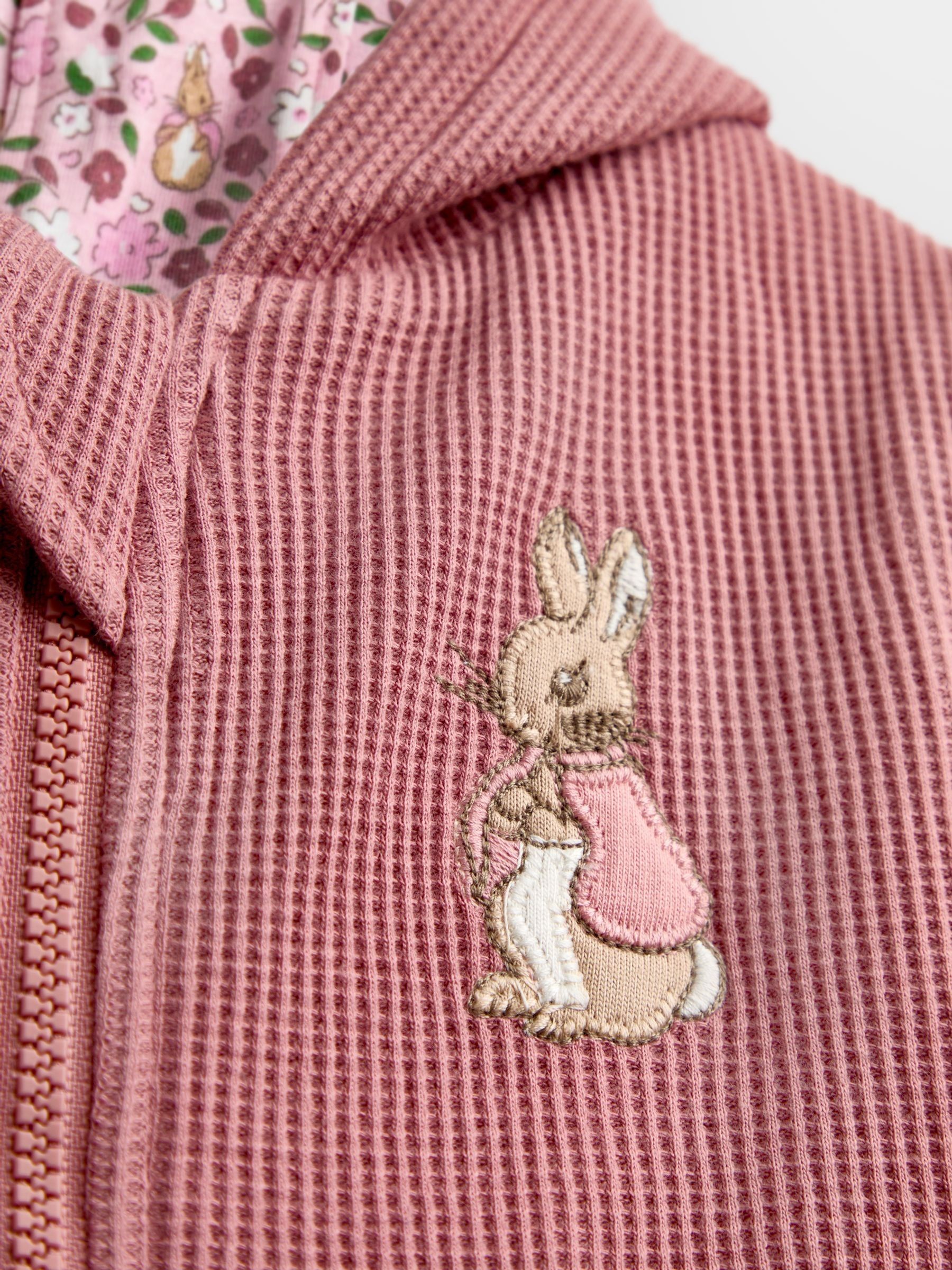 Pink Peter Rabbit Flopsy Reversible Hoodie, Joggers & Bodysuit Set - Image 13 of 14