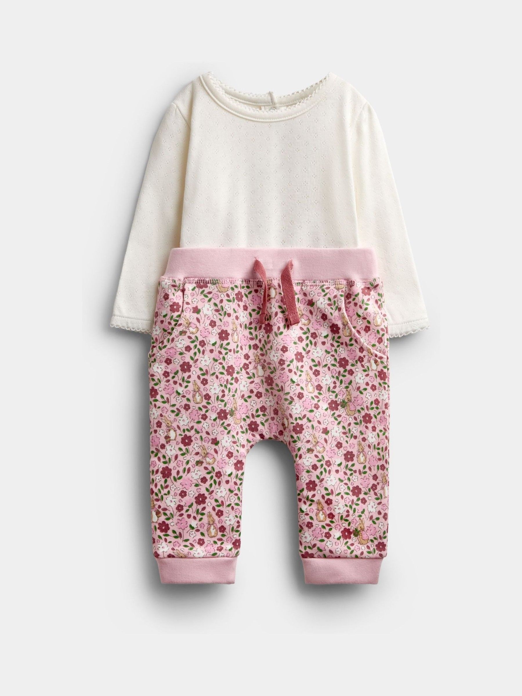 Pink Peter Rabbit Flopsy Reversible Hoodie, Joggers & Bodysuit Set - Image 2 of 14 Pink Peter Rabbit Flopsy Reversible Hoodie, Joggers & Bodysuit Set - Image 2 of 14