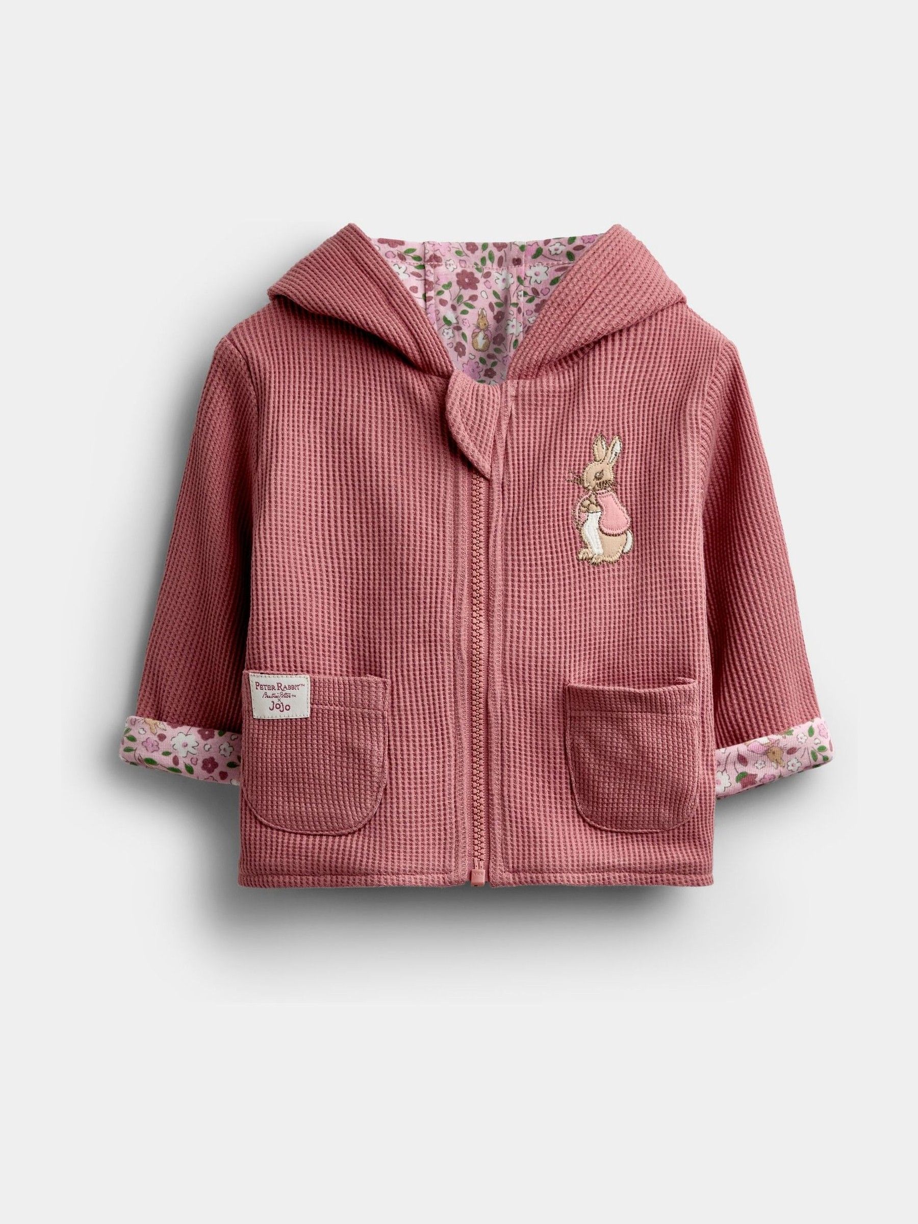 Pink Peter Rabbit Flopsy Reversible Hoodie, Joggers & Bodysuit Set - Image 7 of 14