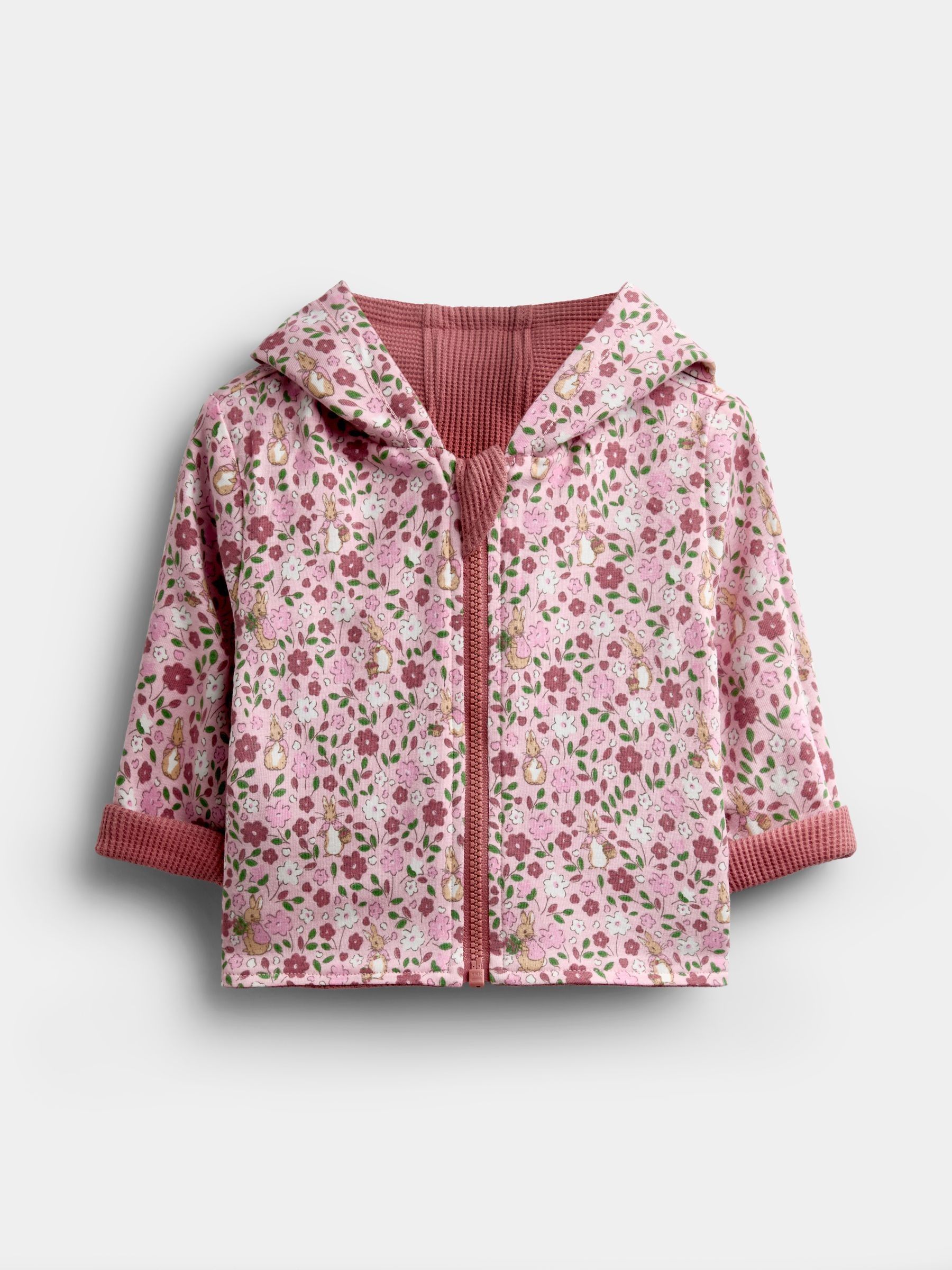 Pink Peter Rabbit Flopsy Reversible Hoodie, Joggers & Bodysuit Set - Image 8 of 14