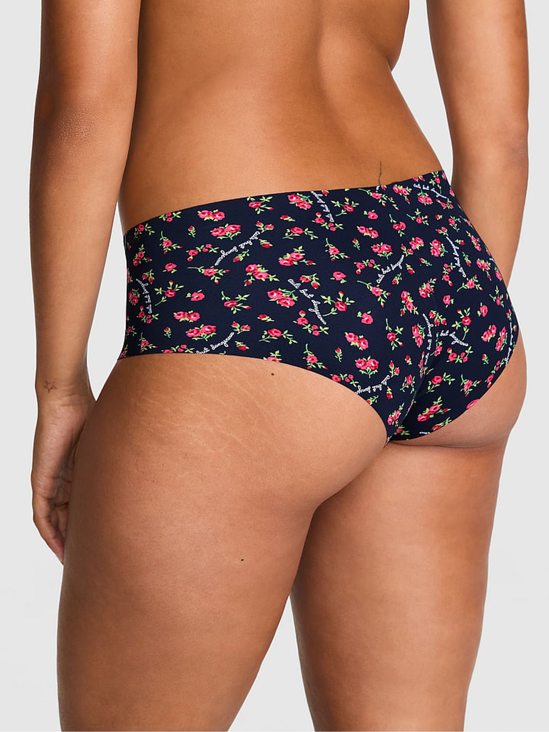Noir Navy Blue Cute But Dangerous Print Cheeky No Show Knickers - Image 2 of 2