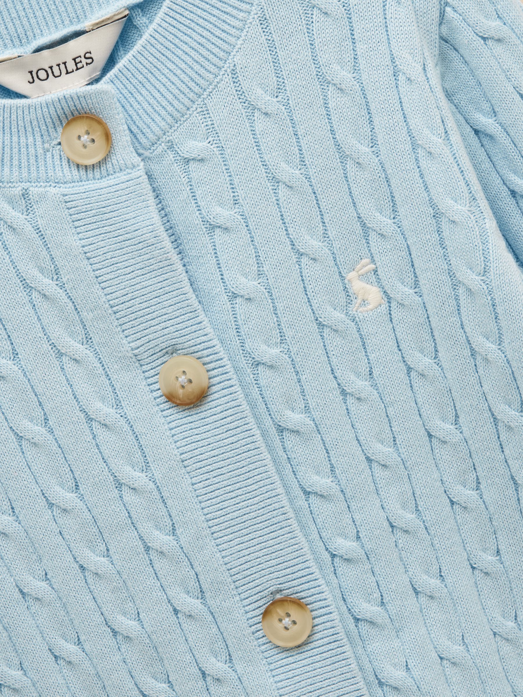Girls' Mallory Blue Cable Cardigan - Image 3 of 4
