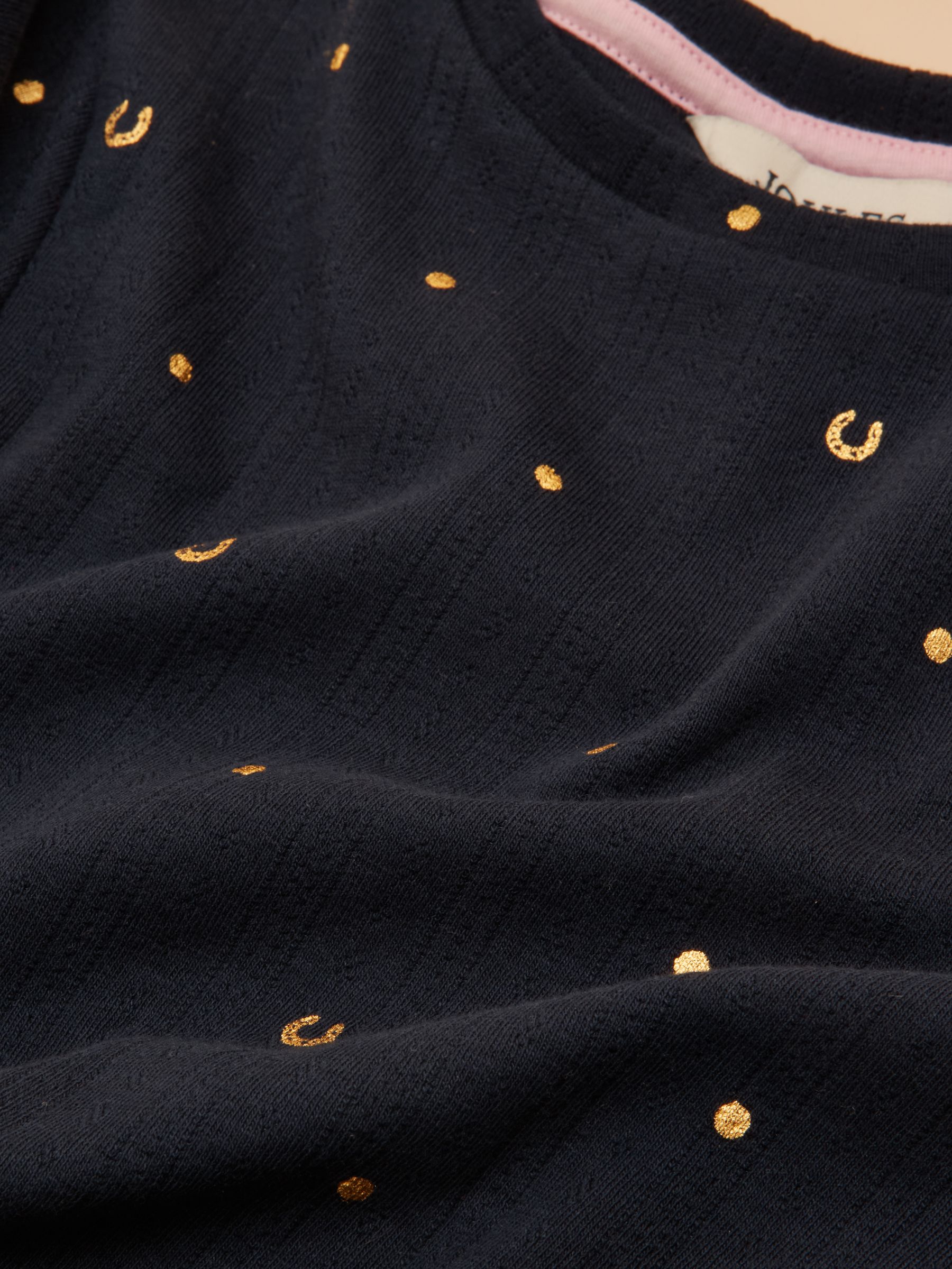 Girls' Odelia Navy Long Sleeve Pointelle Top - Image 4 of 4