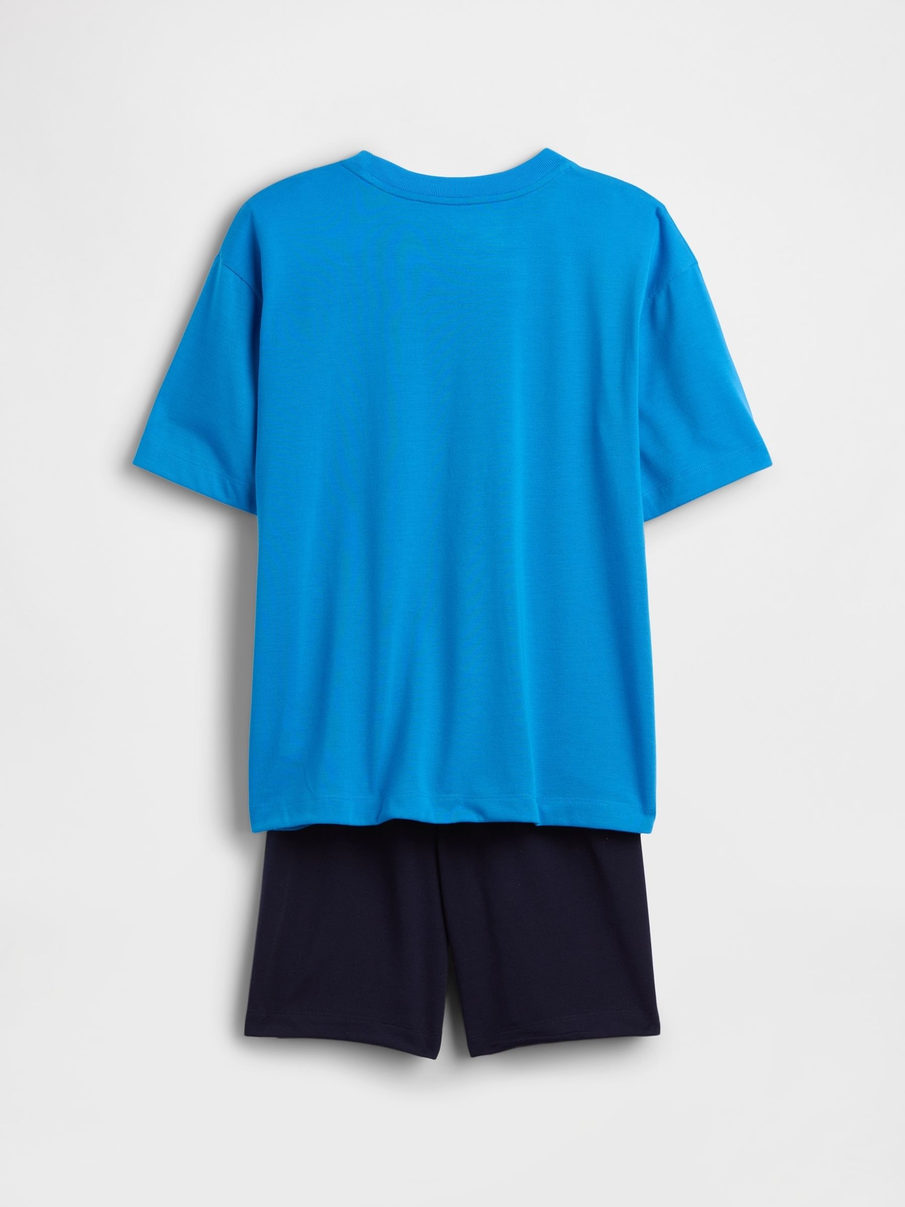 Blue Oversized Football Pyjamas Short Set  (6-13yrs) - Image 2 of 3