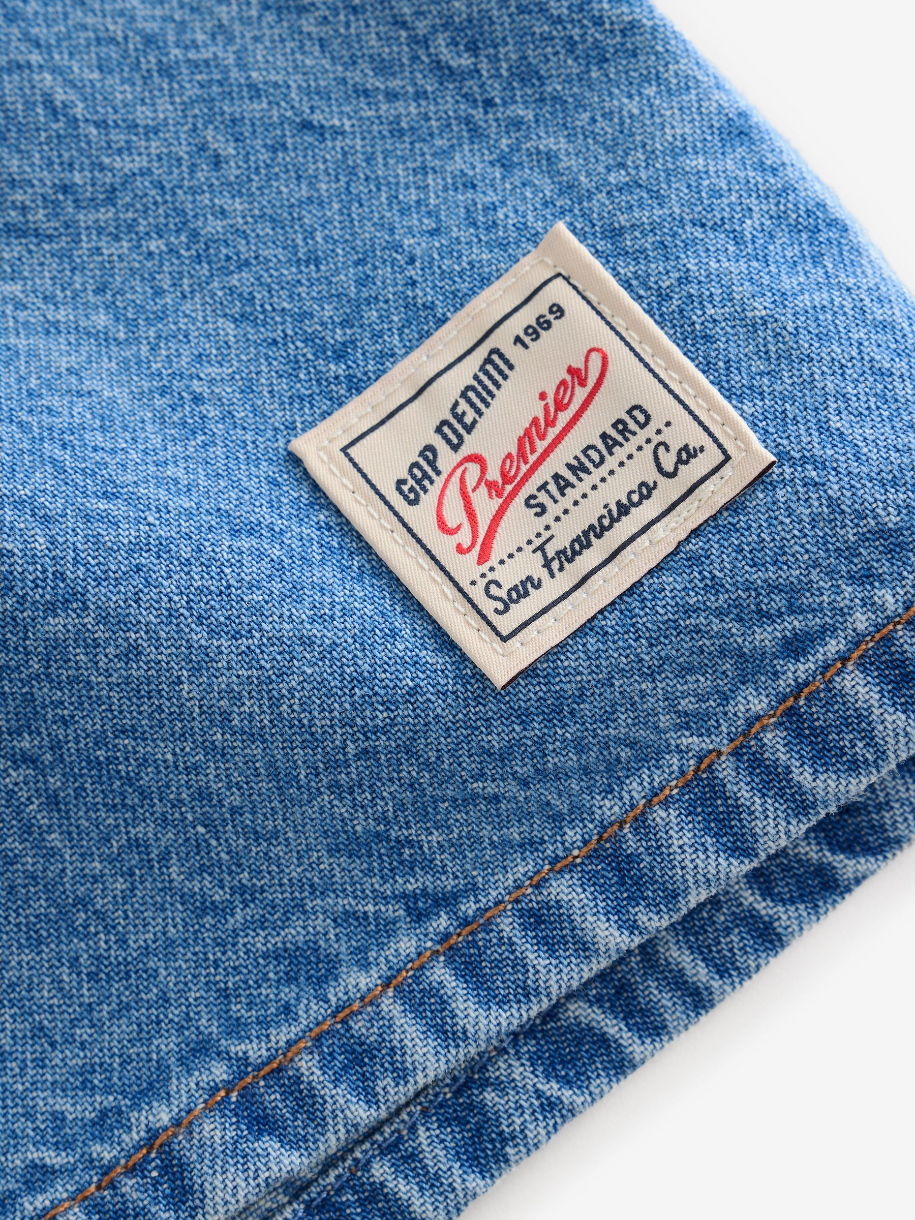 Light Wash Denim Relaxed Short Sleeve Shirt - Image 5 of 5