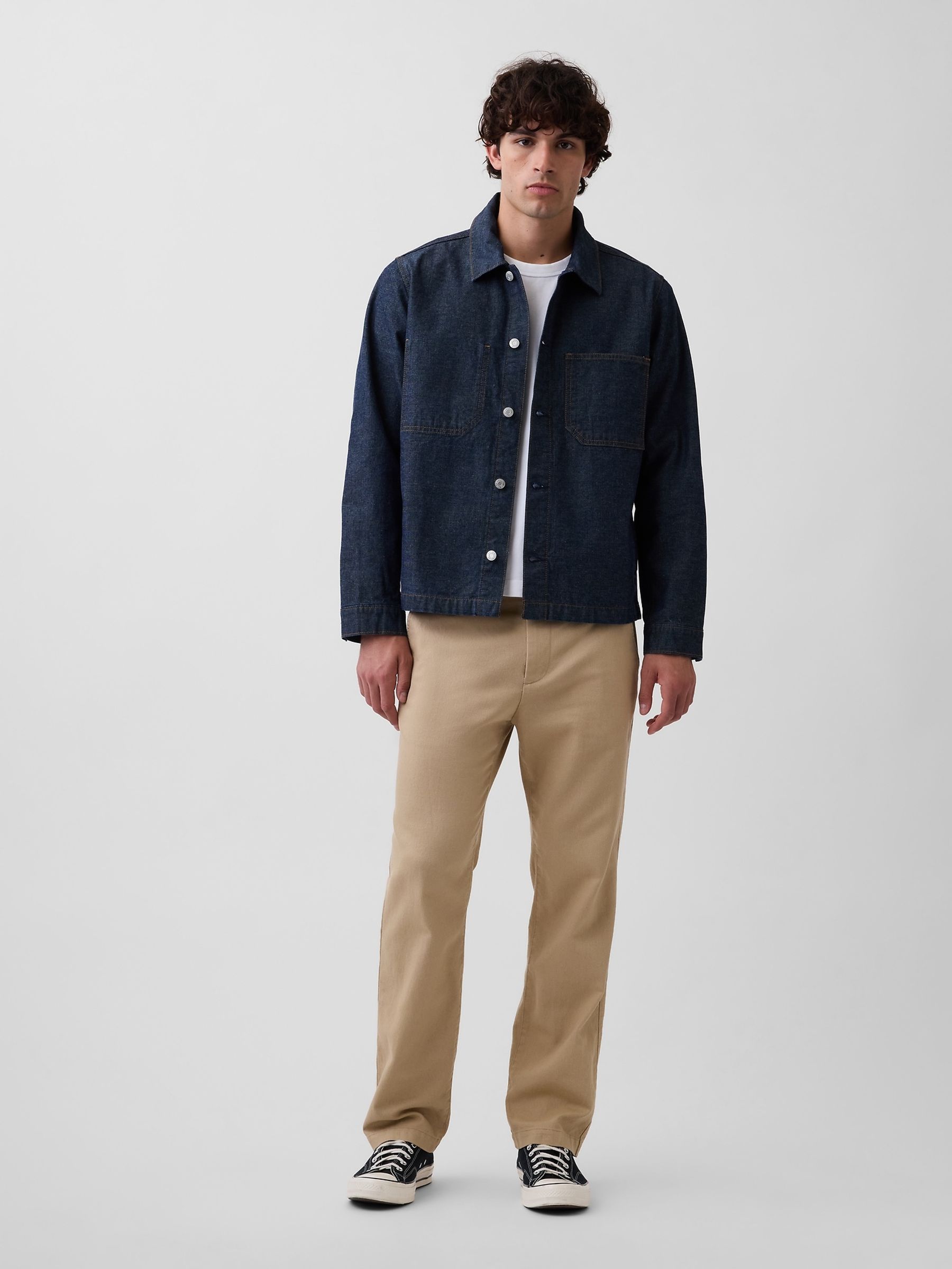 Beige Linen-Cotton Relaxed Straight Trousers - Image 5 of 6