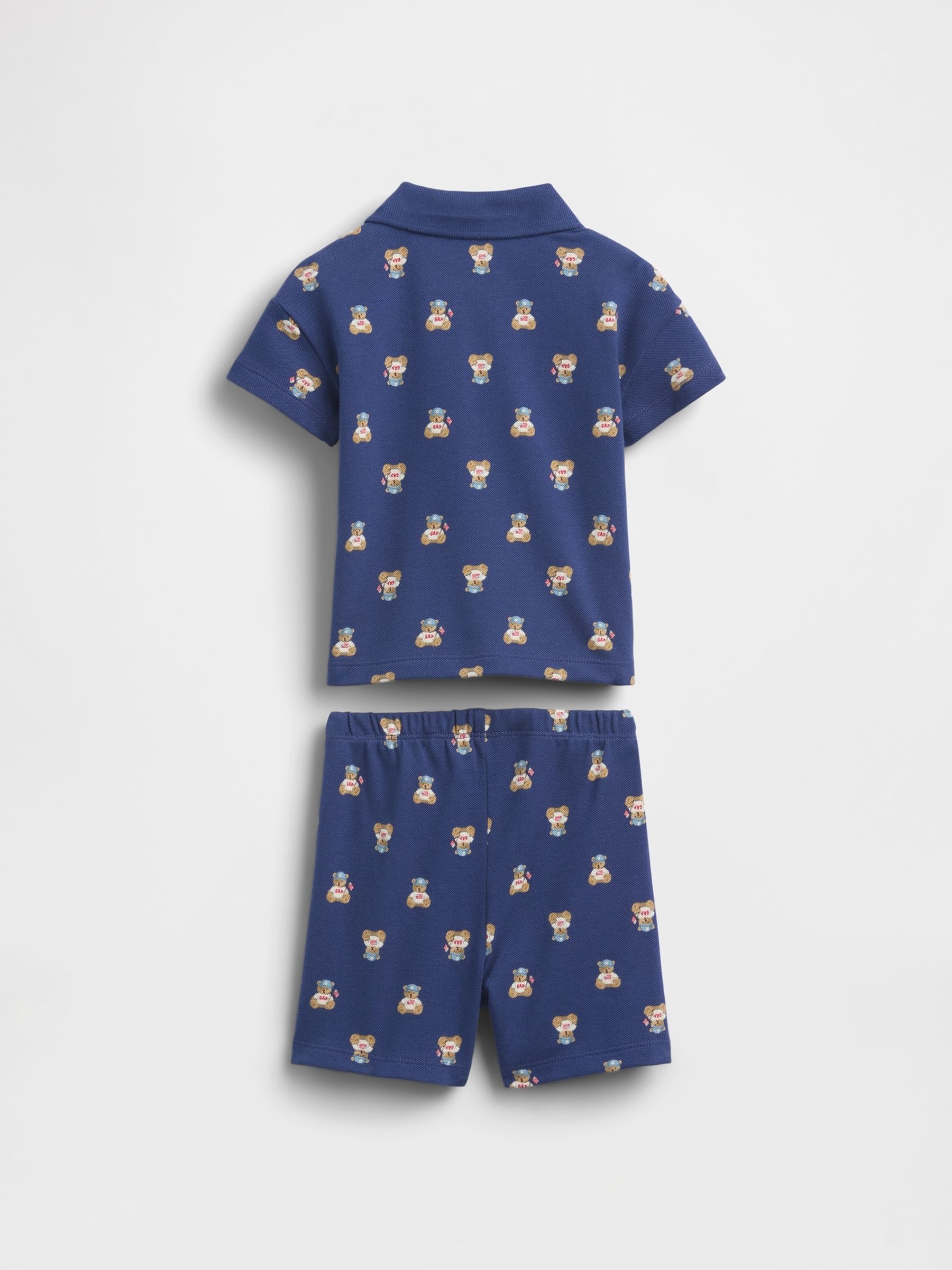 Navy Brannan Bear Pique Polo Outfit Set - Image 2 of 3