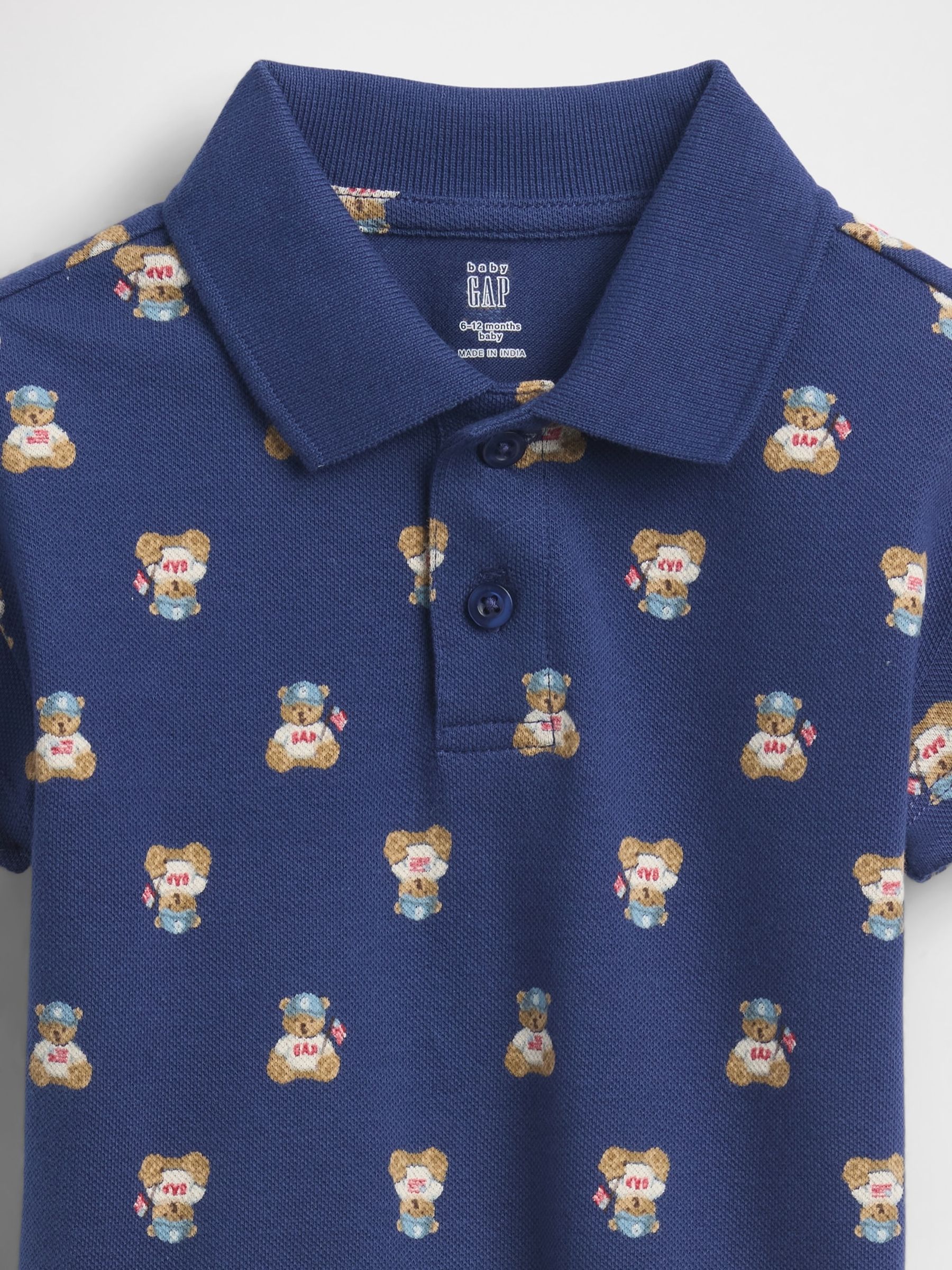 Navy Brannan Bear Pique Polo Outfit Set - Image 3 of 3