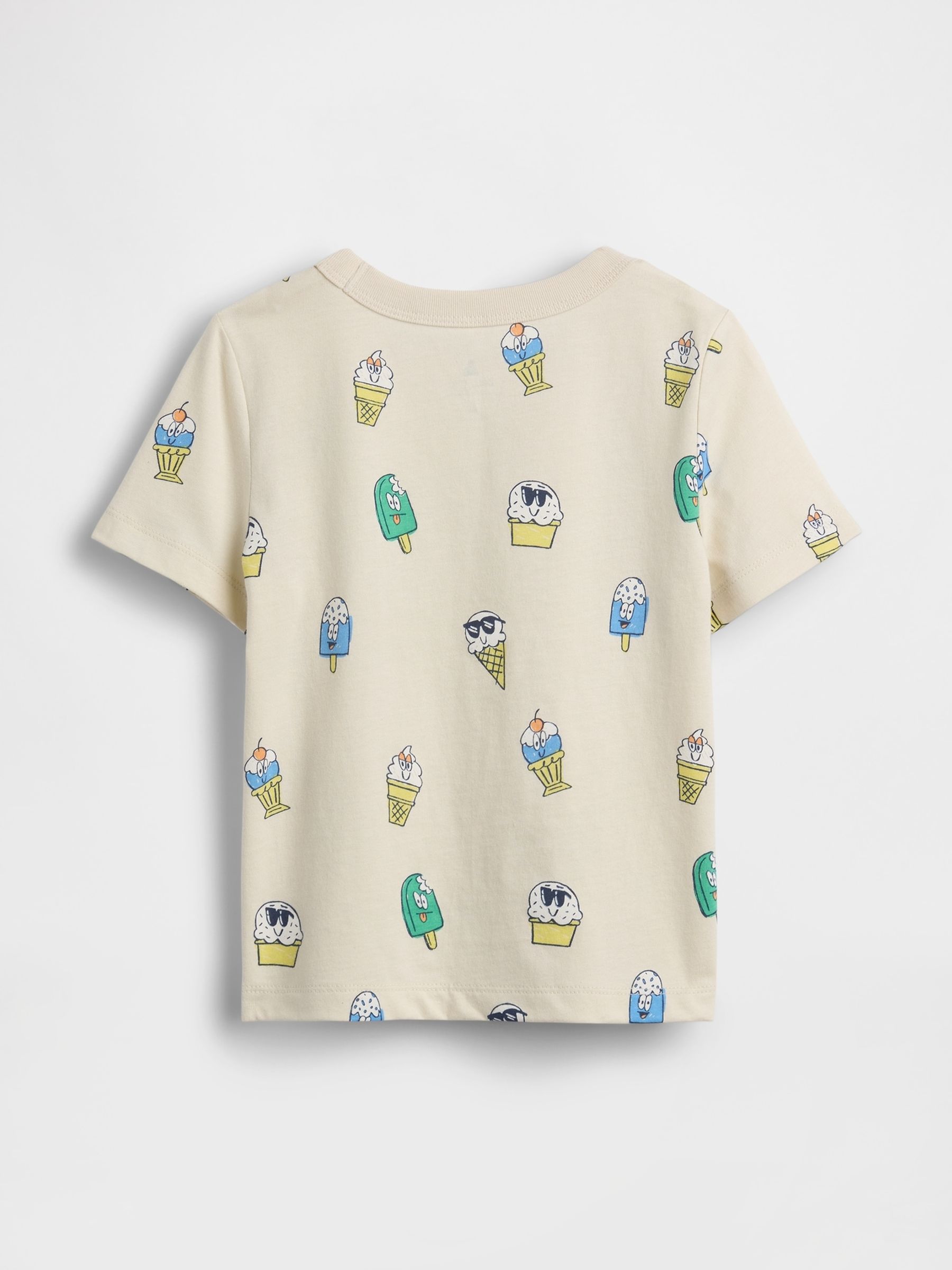 Ice Cream Print Pocket Short Sleeve T-Shirt - Image 2 of 2
