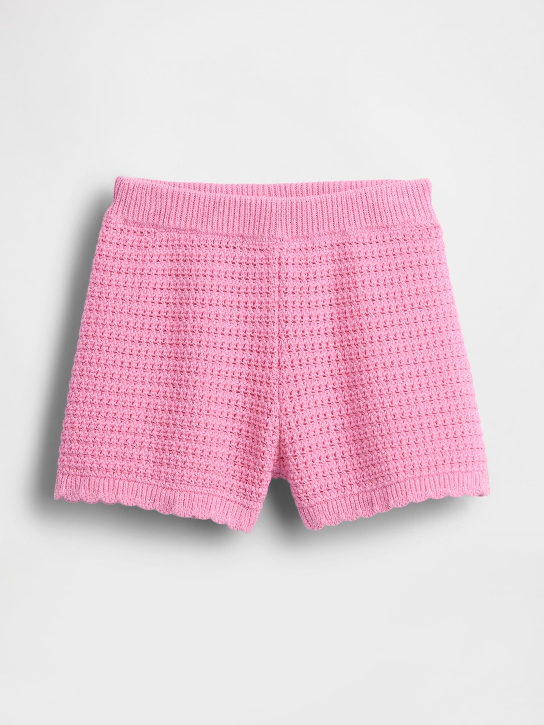 Pink Crochet Pull On Shorts - Image 2 of 4