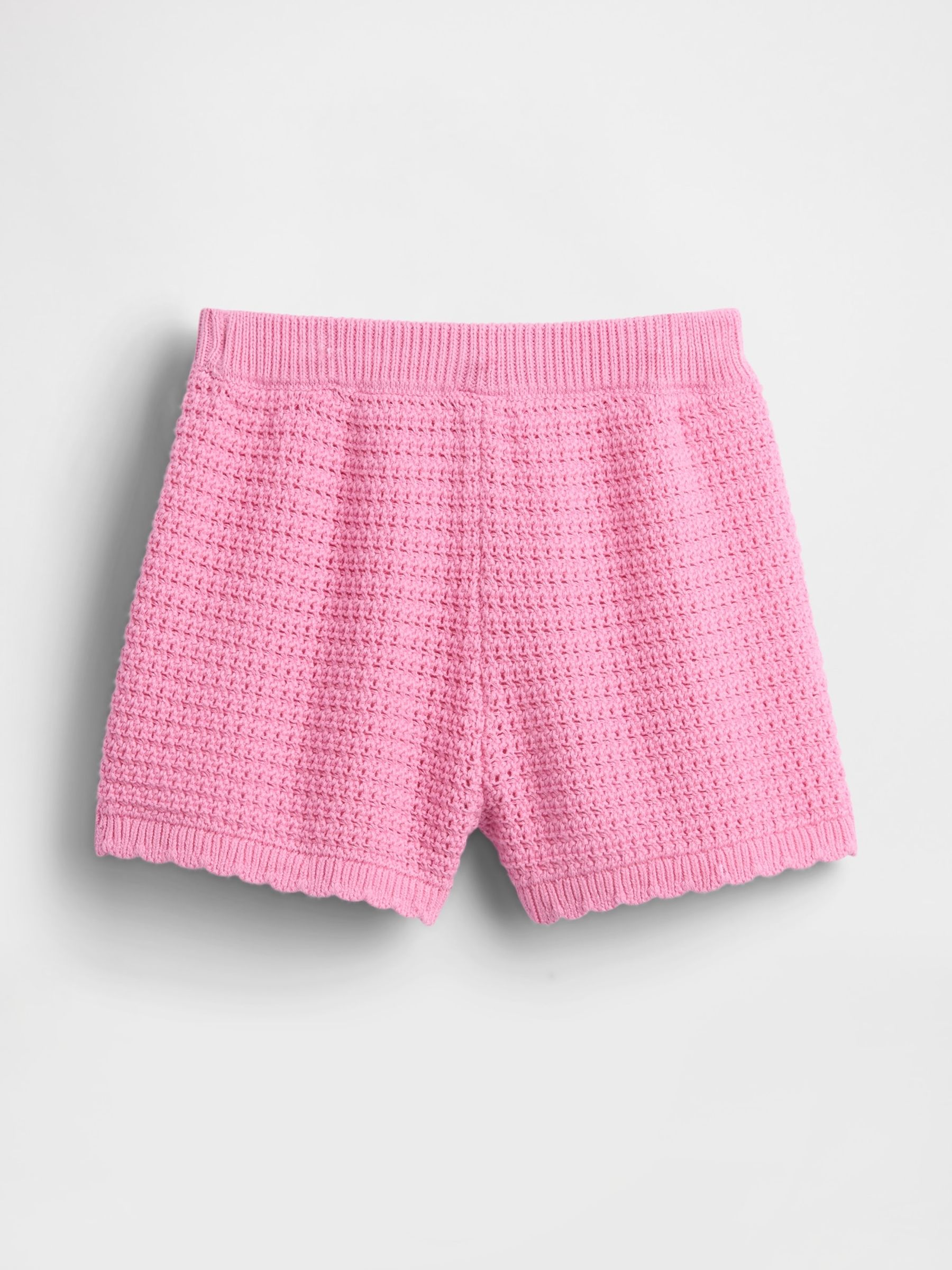 Pink Crochet Pull On Shorts - Image 3 of 4