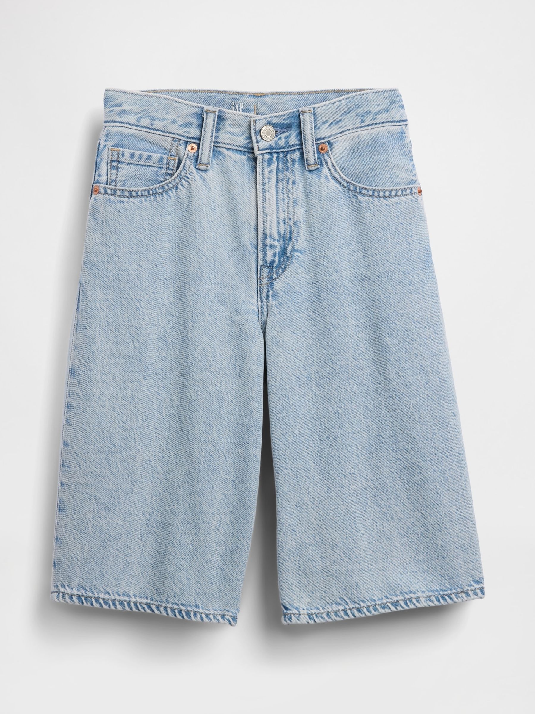 Light Wash Baggy Denim Shorts - Image 5 of 5