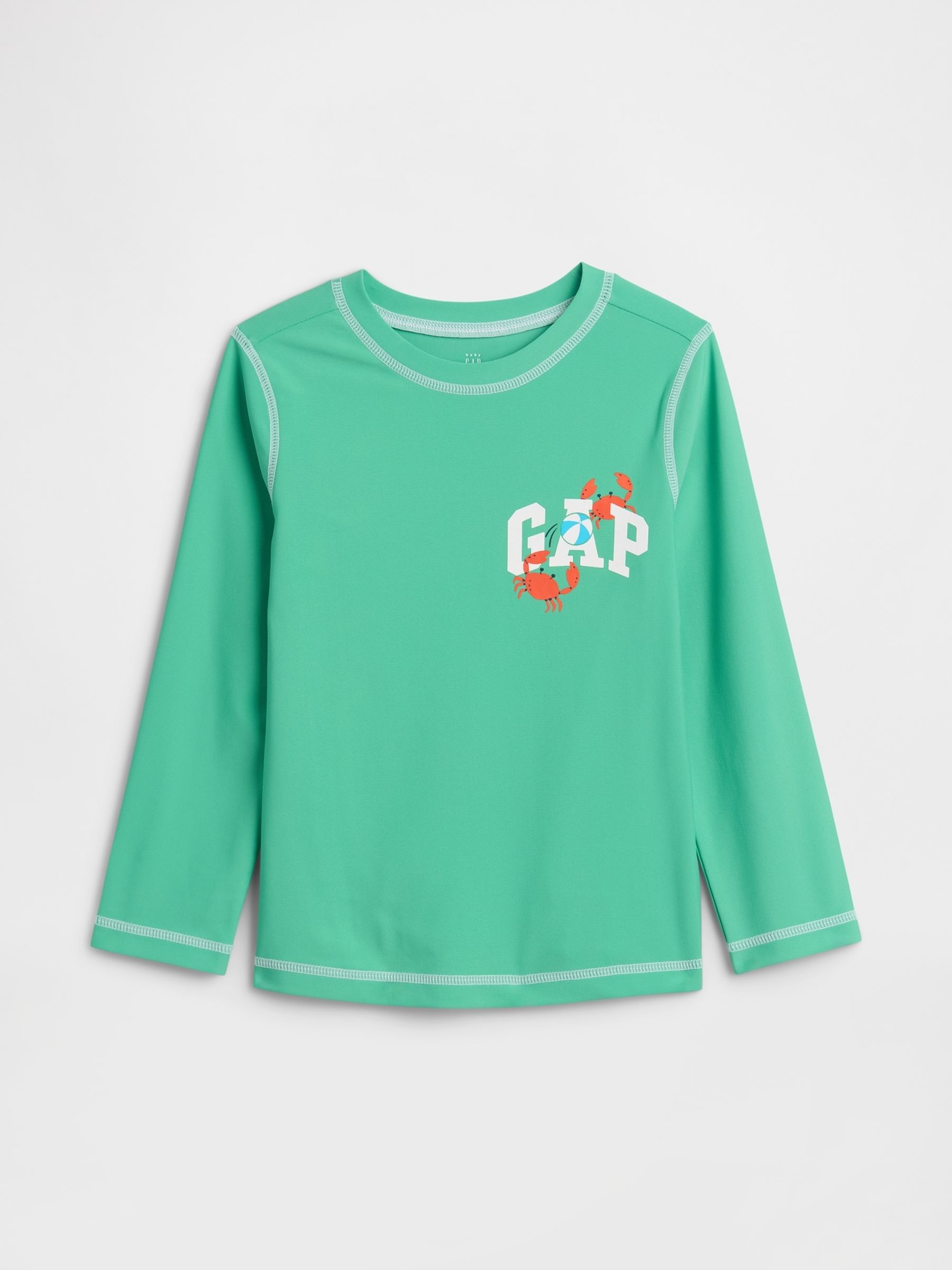 Green Graphic Swim Top (Newborn-5yrs) - Image 1 of 2