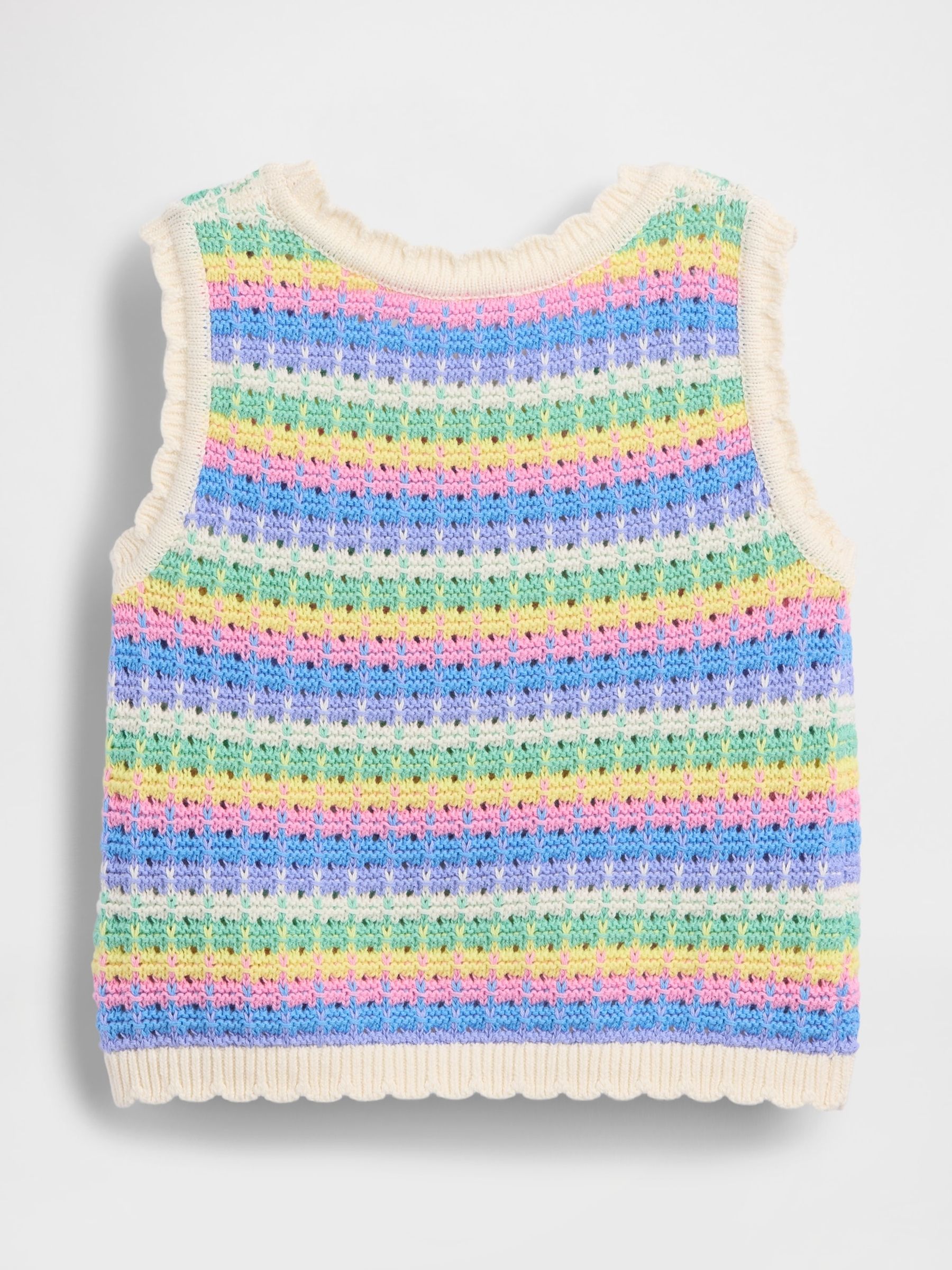 Blue Crochet Vest - Image 3 of 4