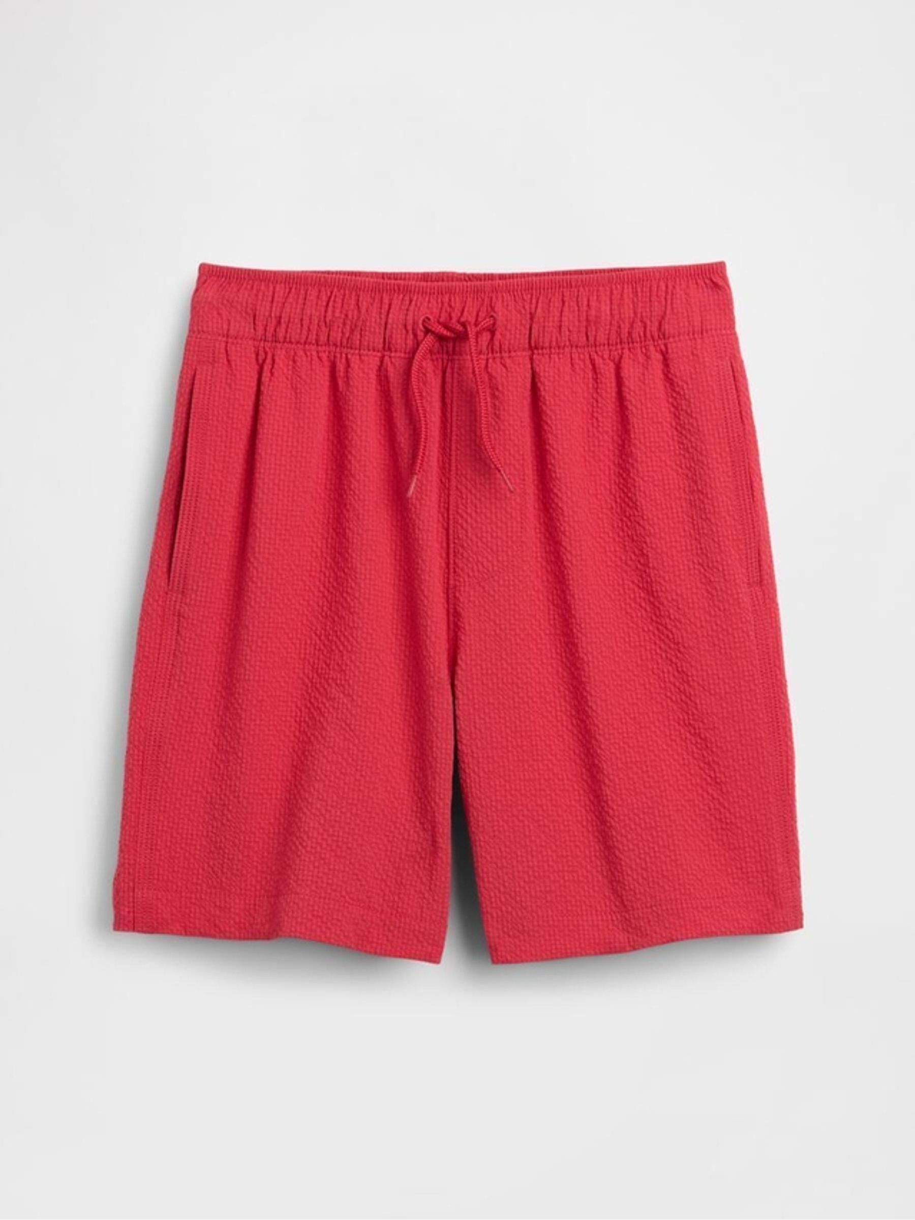 Red Seersucker Swim Trunks - Image 1 of 3