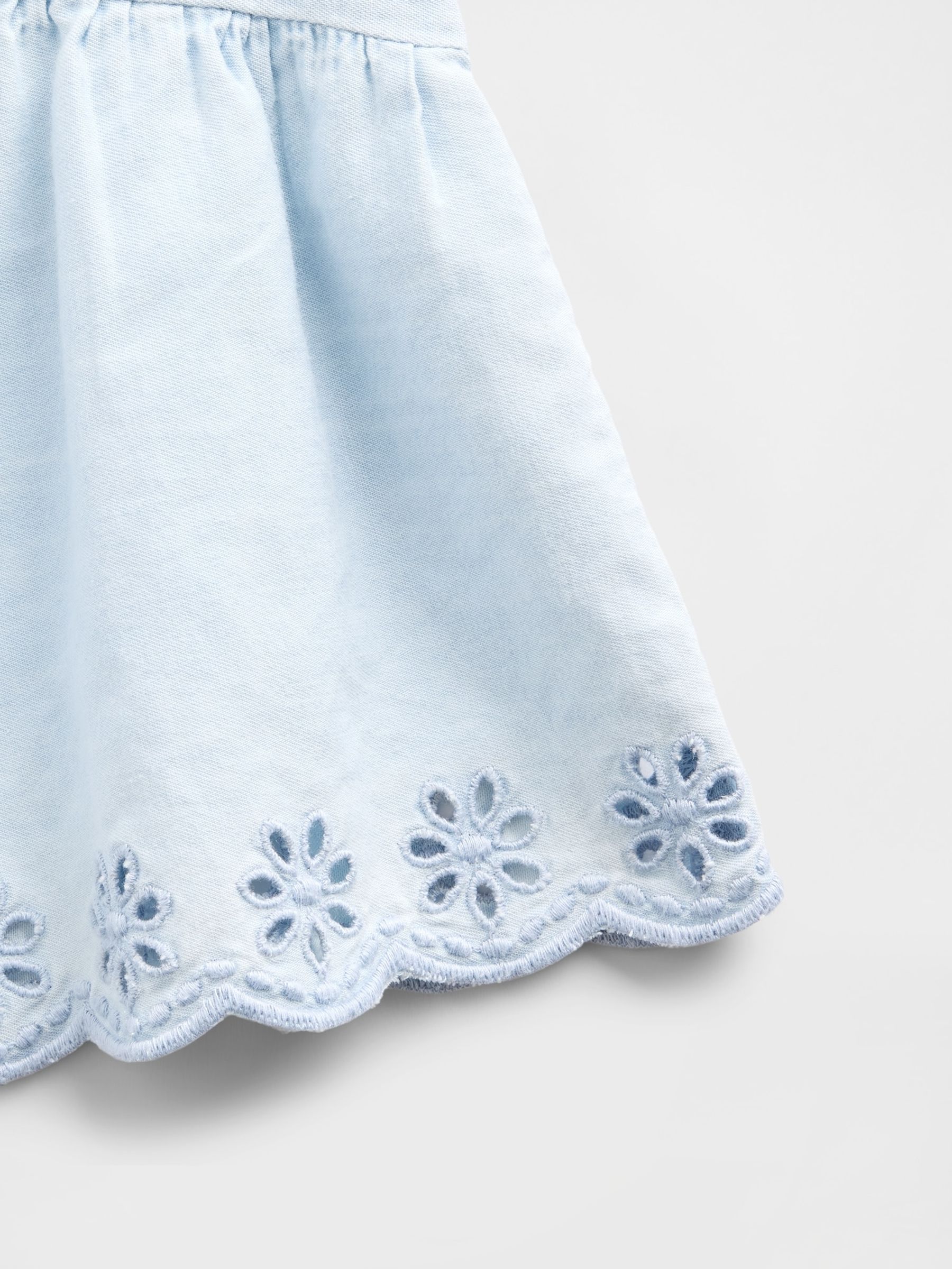Blue Eyelet Denim Outfit Set - Image 4 of 4